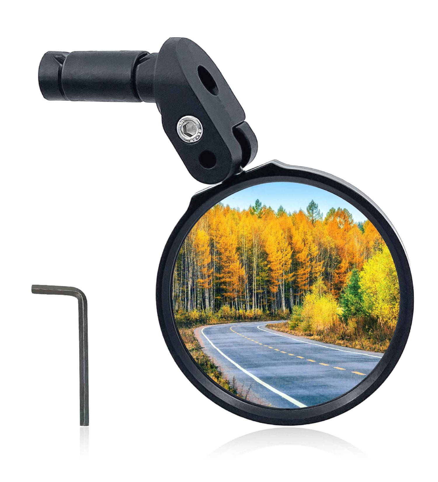 Homieway HD Convex Bicycle Mirror for E-Bikes - 360 Rotatable & Foldable - Universal Handlebar Mirror for 16-22mm Bars - Buy Online on SooperMarket.com