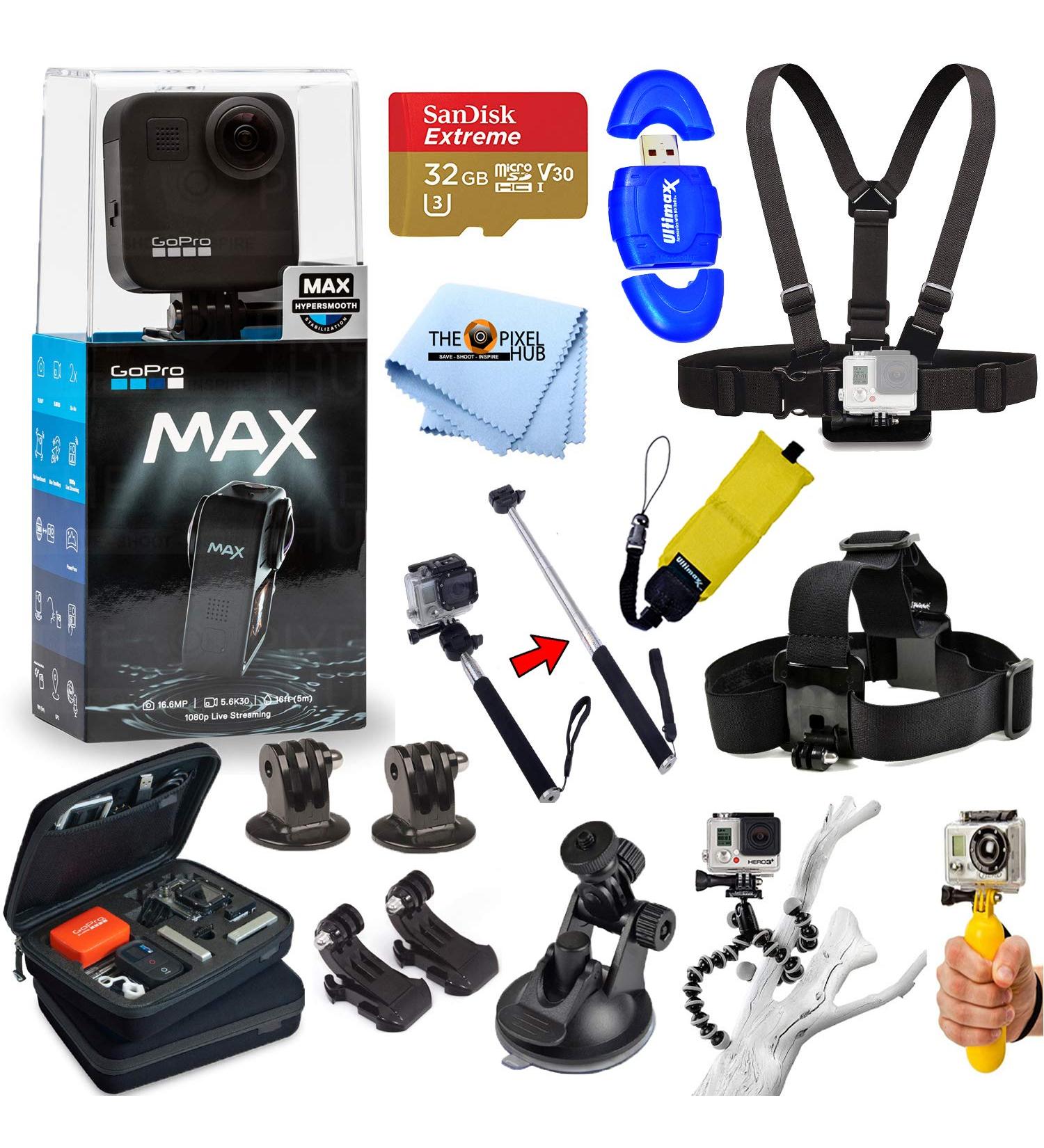 GoPro MAX 360 Action Camera All in One PRO Accessory Bundle with 32GB MicroSD and Essential Accessories - Buy Online on SooperMarket.com