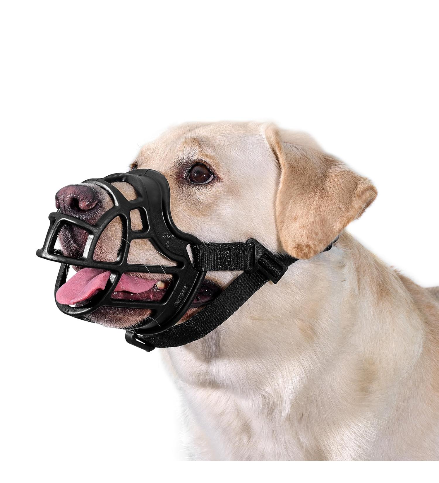 Oneigris Soft Dog Muzzle - Durable Rubber Adjustable for Medium & Large Dogs | Prevent Barks Biting & Chewing (XL) - Buy Online on SooperMarket.com