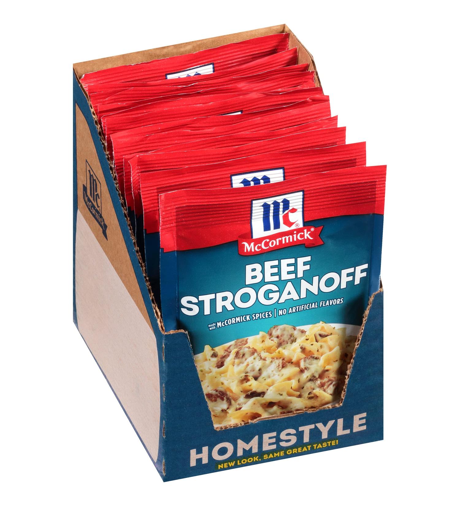 McCormick Beef Stroganoff Seasoning Mix 1.5 oz - Pack of 12 | Quality Ingredients for Delicious Meals - Buy Online on SooperMarket.com