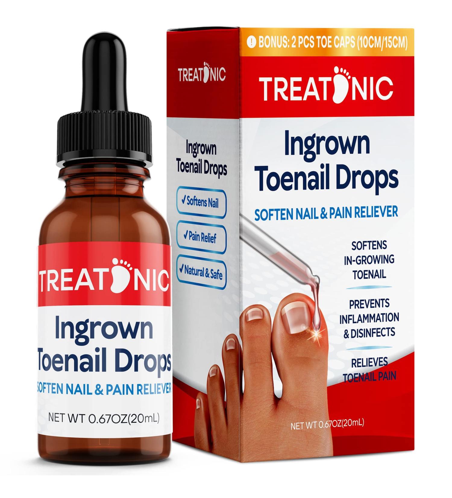 Ingrown Toenail Treatment - Ingrown Toenail Pain Reliever and Softener Kit for Easy Trimming with Silicone Gel Toe Caps Clear - Buy Online on SooperMarket.com