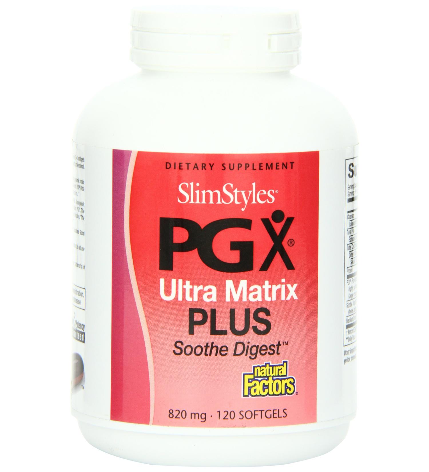 Natural Factors SlimStyles PG X Ultra Matrix Plus 820 mg - 120 Softgels for Weight Management - Buy Online on SooperMarket.com