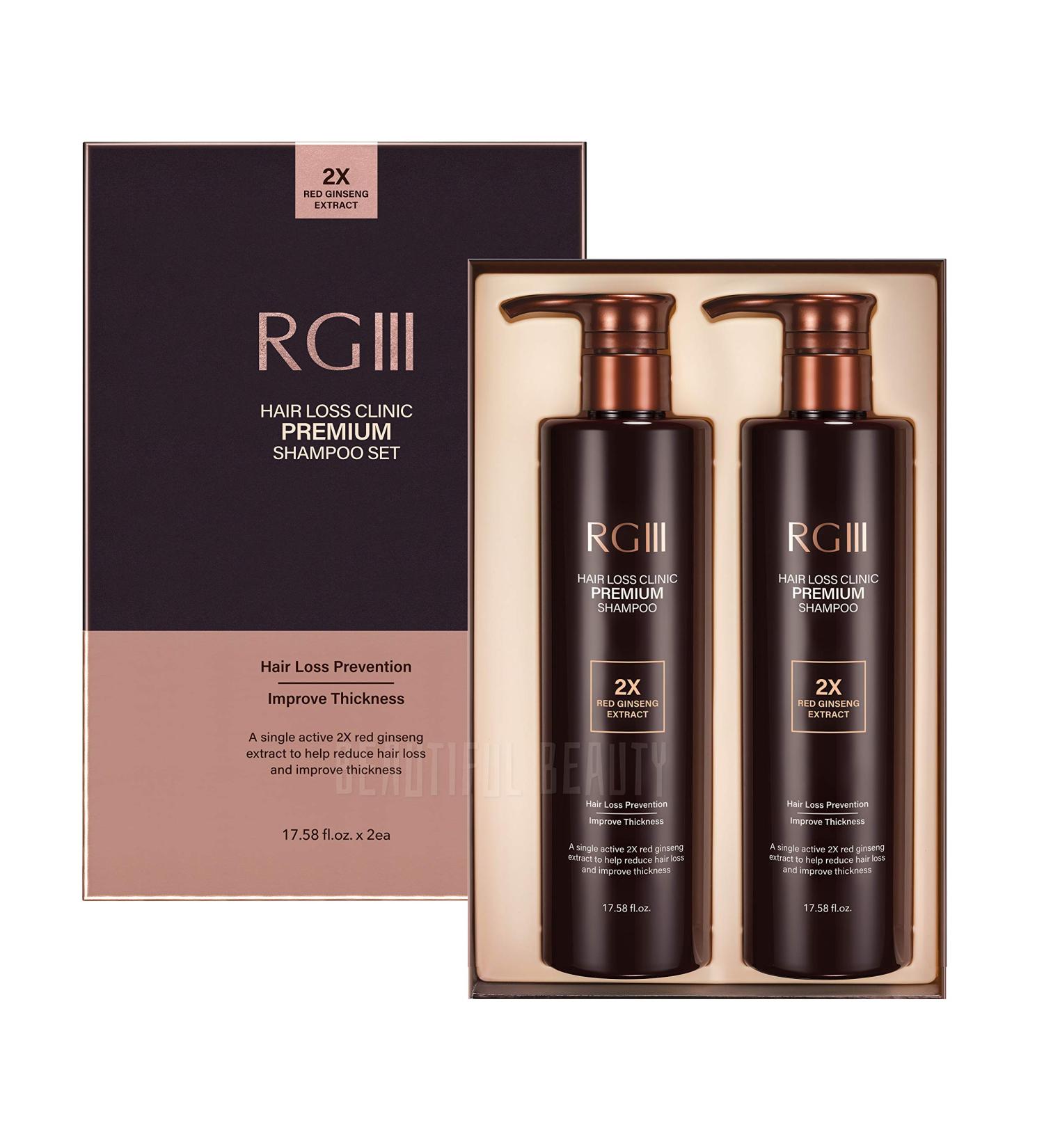 RG3 RGIII Premium Hair Loss Clinic Shampoo - Two Bottle Set | 2 Count (Pack of 1) - Buy Online on SooperMarket.com
