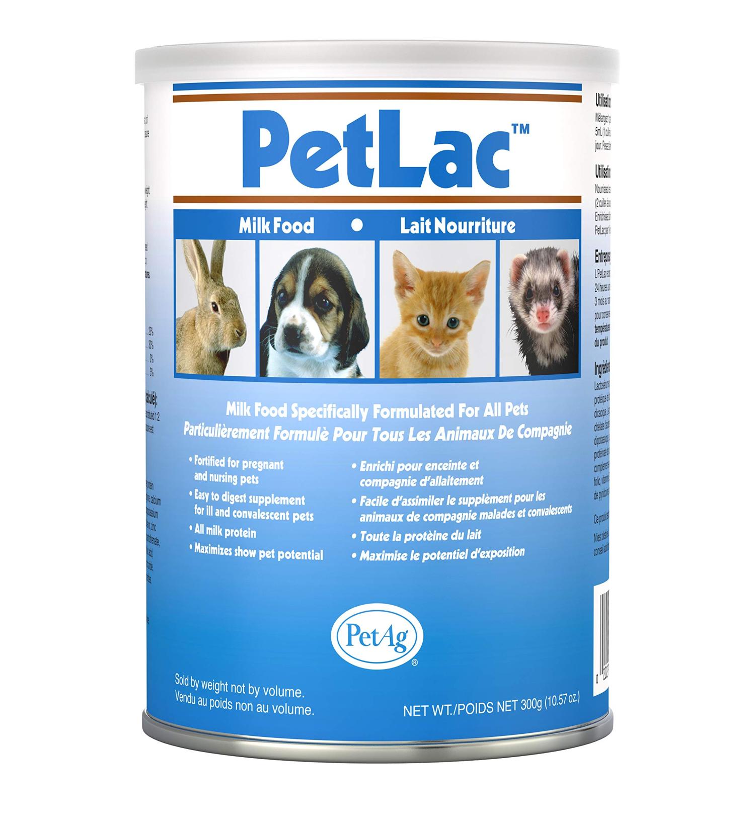 PetAg Petlac Milk Powder 300g - Ideal Milk Replacer for Orphaned Animals - Similar to Mother's Milk - Formulated for Optimal Nutrition - Buy Online on SooperMarket.com