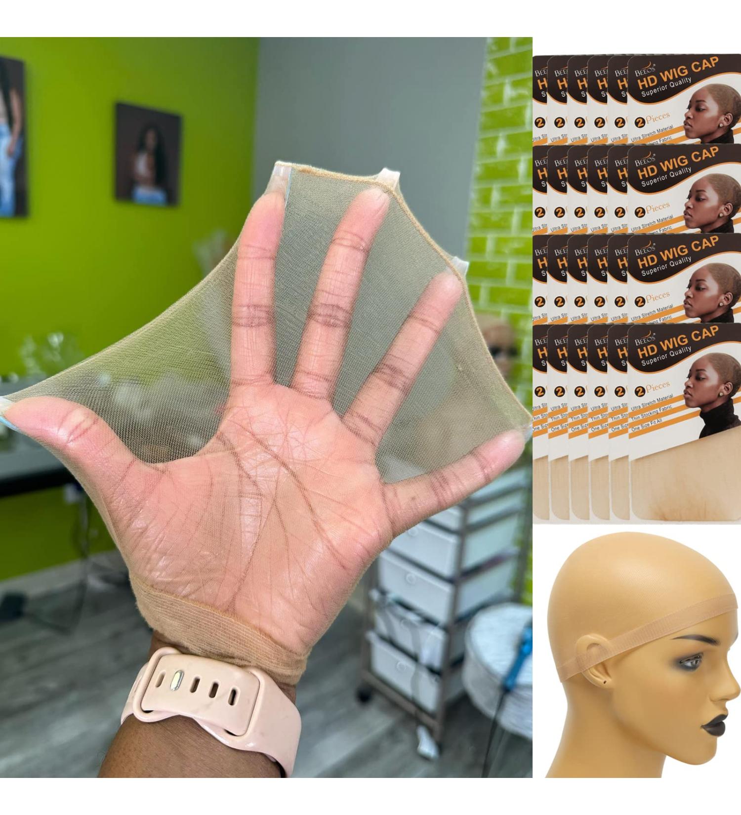 BEEOS SKINLIKE Real HD Wig Cap for Women - 24 Pack Ultra-thin Invisible Breathable Sheer Lace Front Stocking Caps - Buy Online on SooperMarket.com
