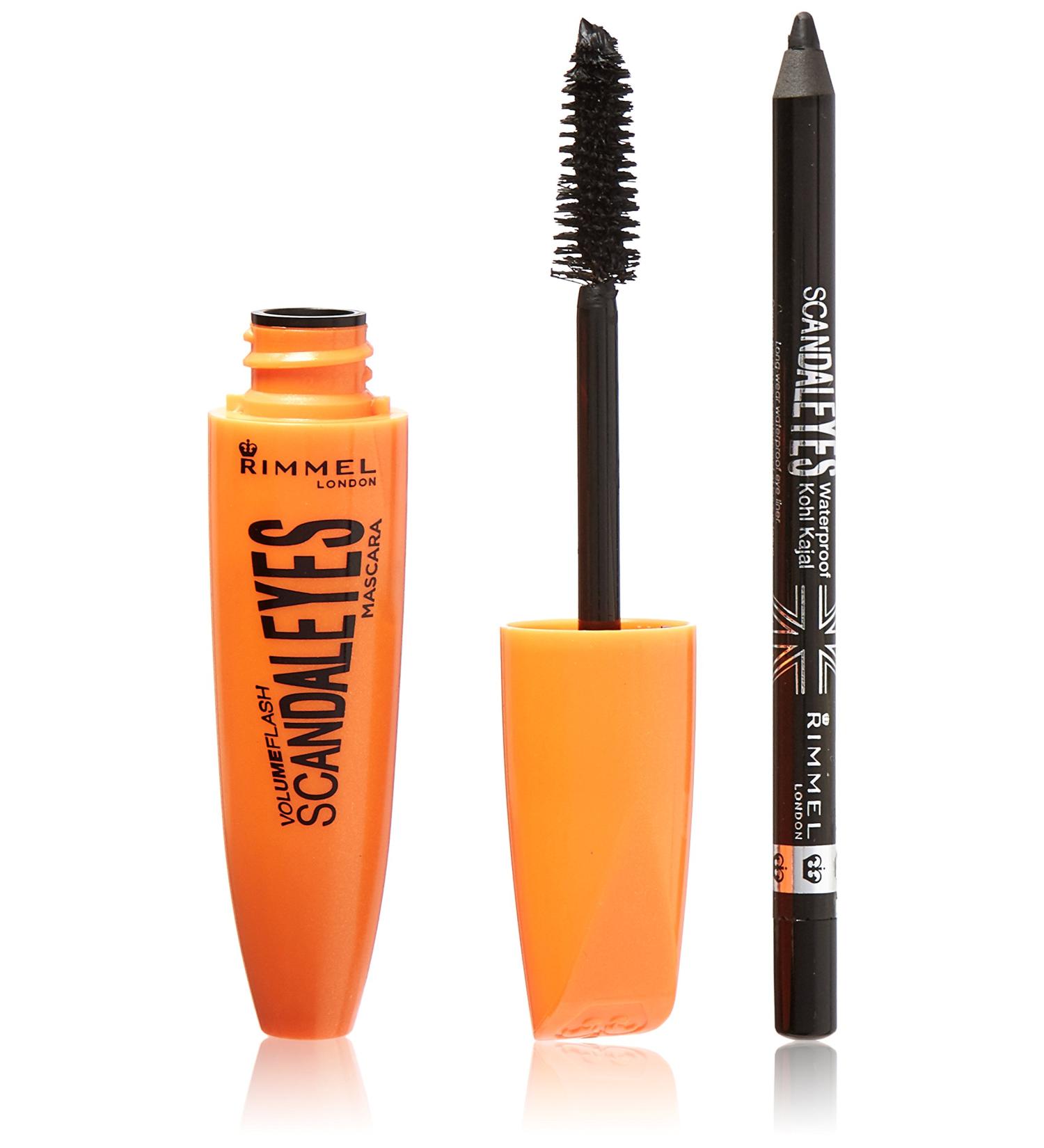 Rimmel London Scandaleyes Mascara with Waterproof Kohl Kajal Liner 003 Extreme Black 2 Piece Set