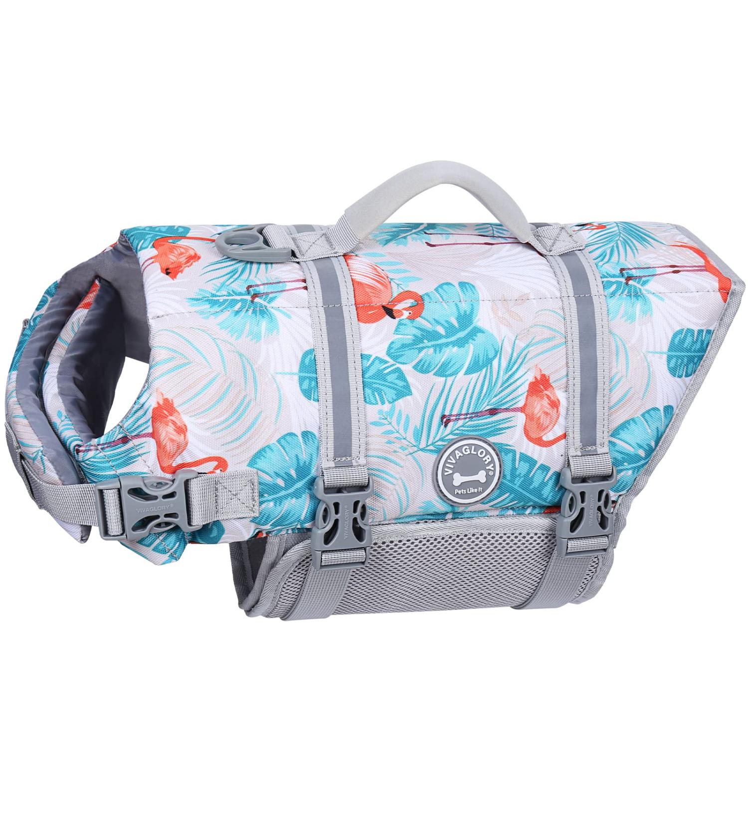 Vivaglory Ripstop Dog Rescue Vest for Small & Medium Dogs - Enhanced Buoyancy & Visibility Leaf Blue XL (78-96cm) - Buy Online on SooperMarket.com