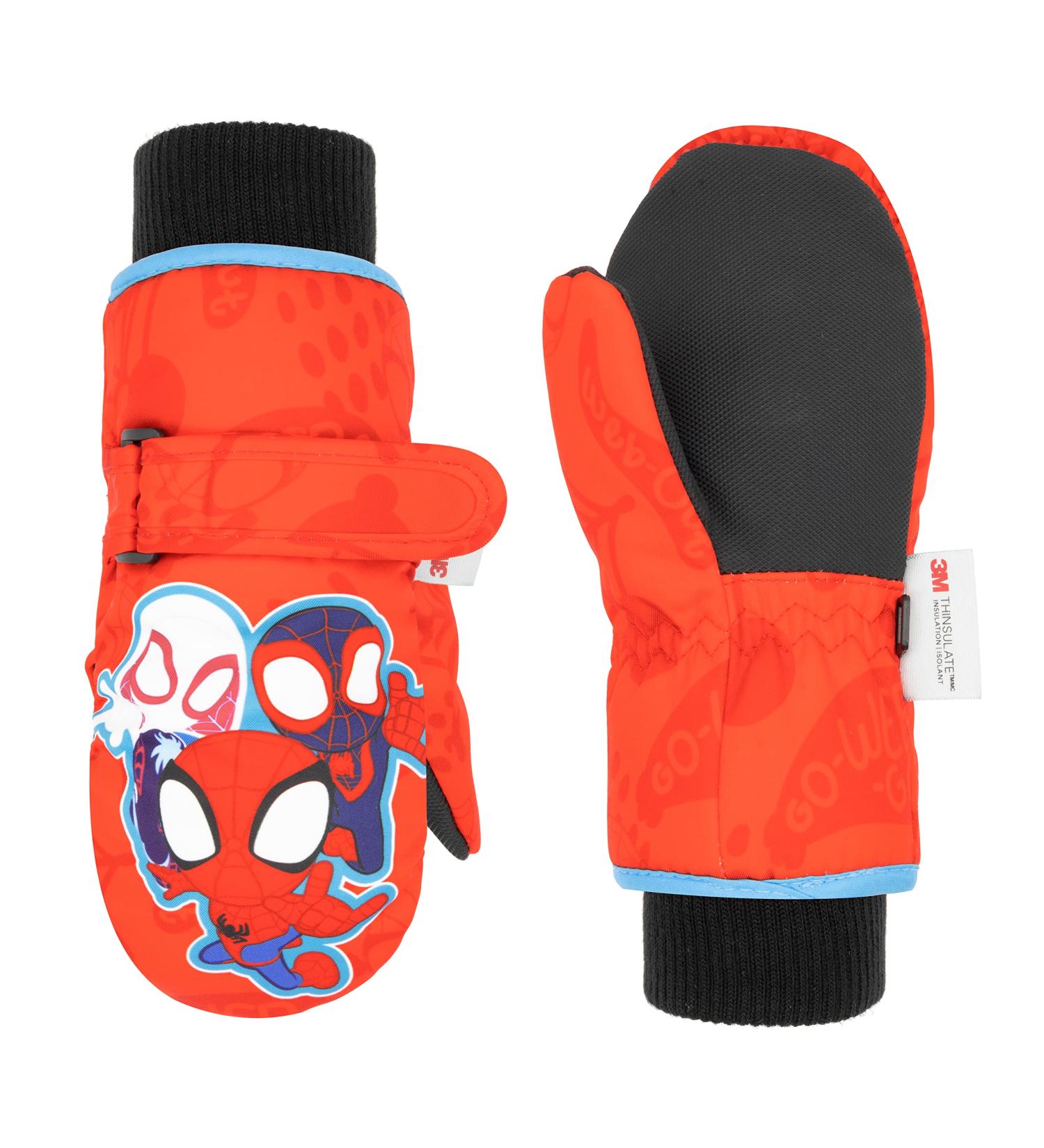 Spiderman Toddler Snow Gloves | 3M Thinsulate Waterproof Mittens for Kids 2-5 Years | Winter Gloves with Spidey and Friends - Buy Online on SooperMarket.com