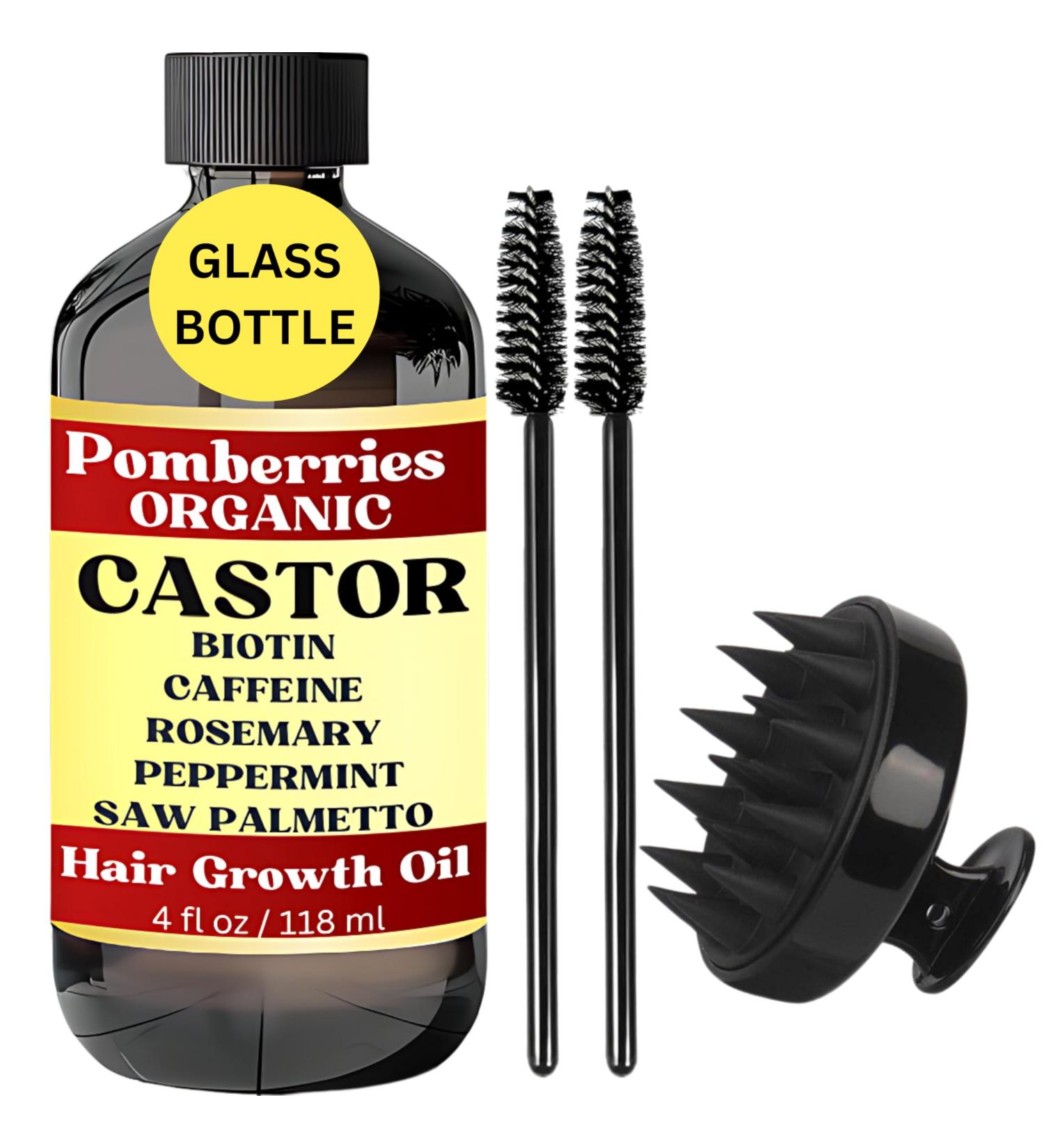 Organic Castor Oil Scalp Treatment - Rosemary Biotin & Mint for Hair Growth & Strength - 4 fl oz | Nourish & Reduce Hair Loss - Buy Online on SooperMarket.com