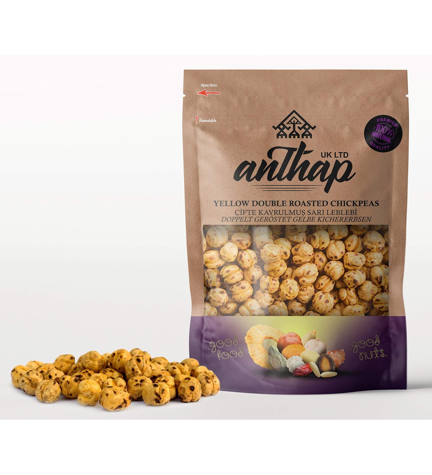 Anthap Yellow Double Roasted Chickpeas 1kg - Pack of 1 | Premium Quality - Buy Online on SooperMarket.com