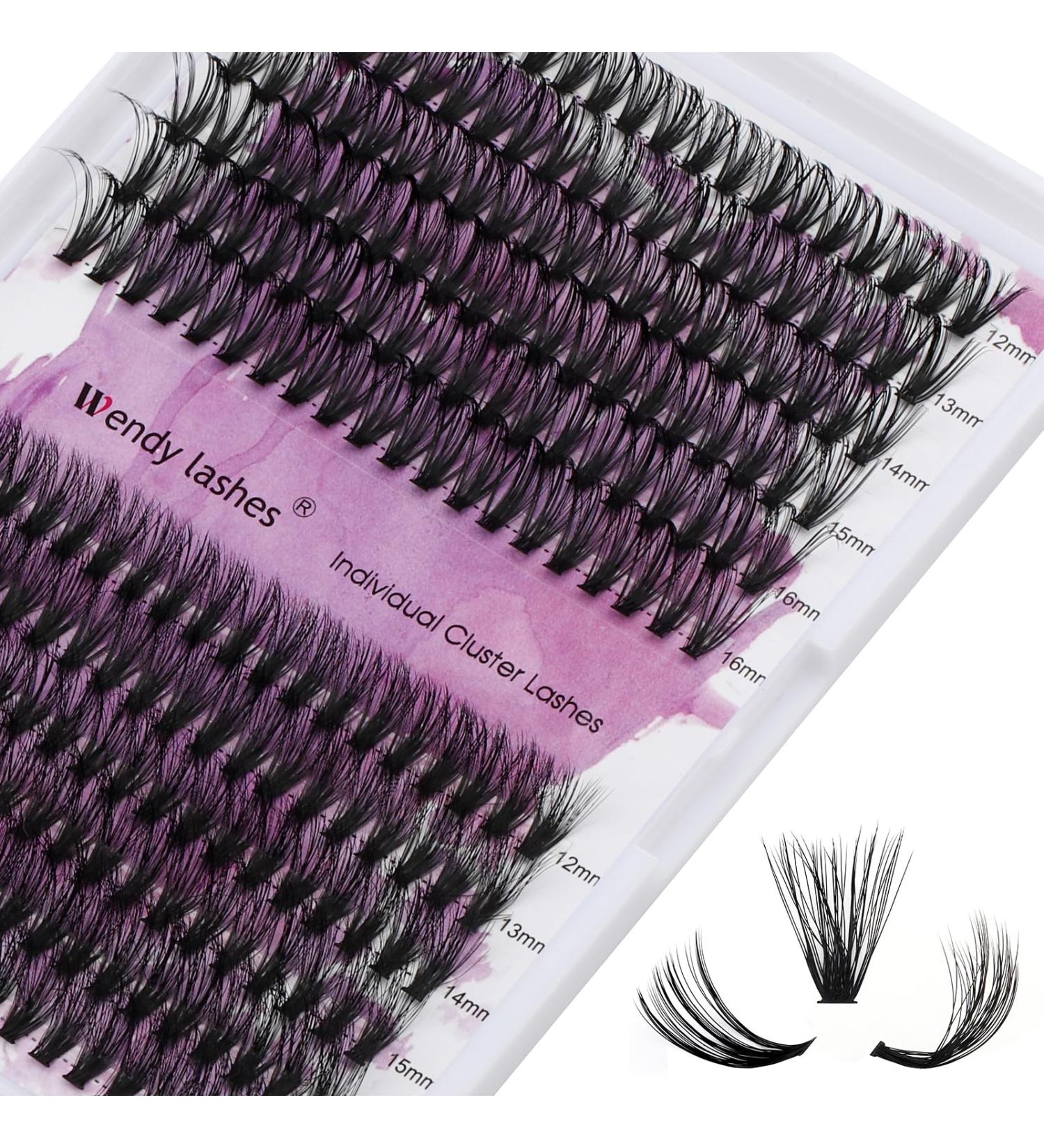 240PCS D Curl 12-16mm Individual Cluster Lashes Extensions for 3D Effect and DIY Eyelash Extensions - RR-12-16mm 3D Clusters+40D-0.07-D - Buy Online on SooperMarket.com