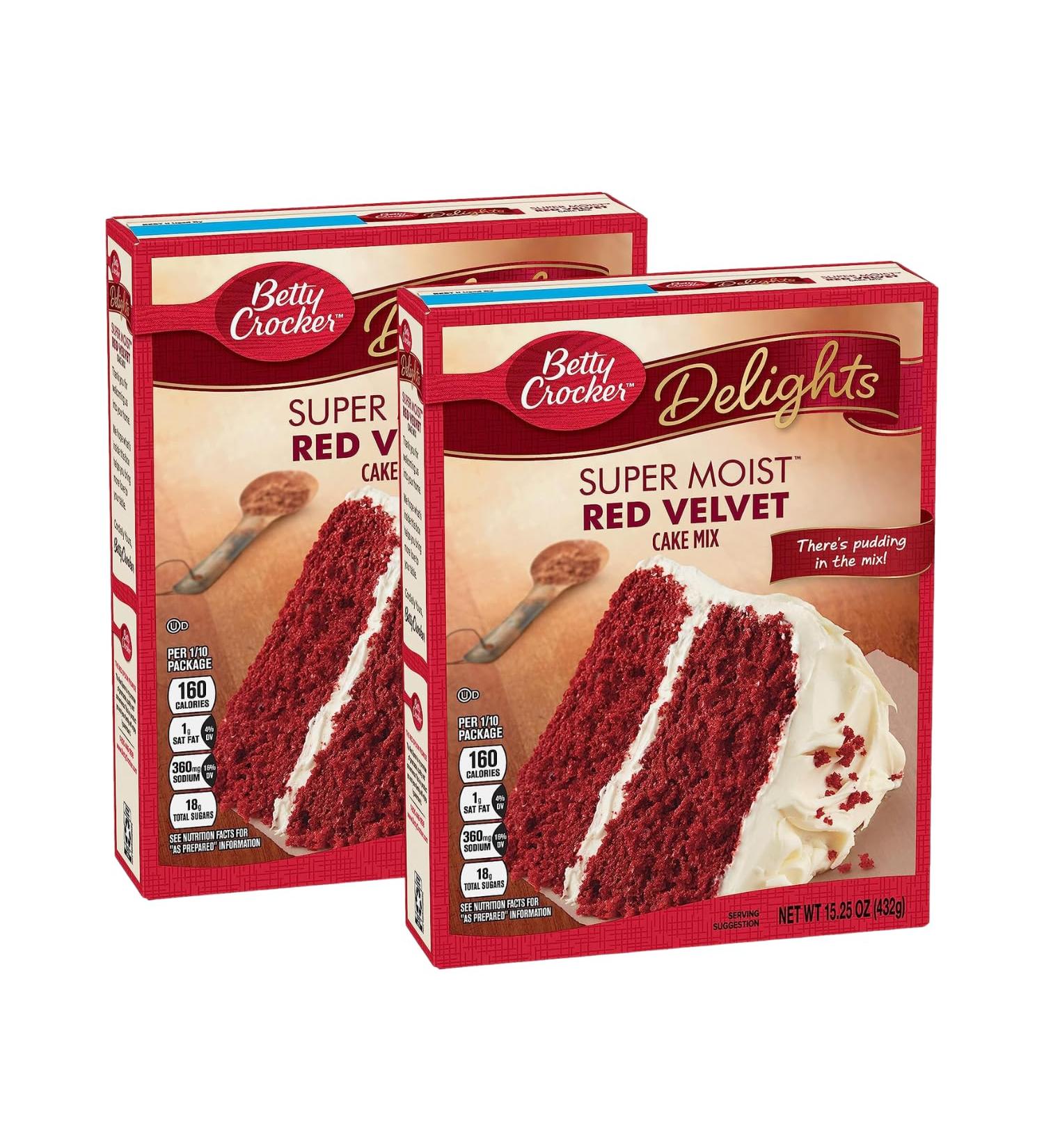 Betty Crocker Super Moist Red Velvet Cake Mix 432g 15oz | Pack of Two - Buy Online on SooperMarket.com