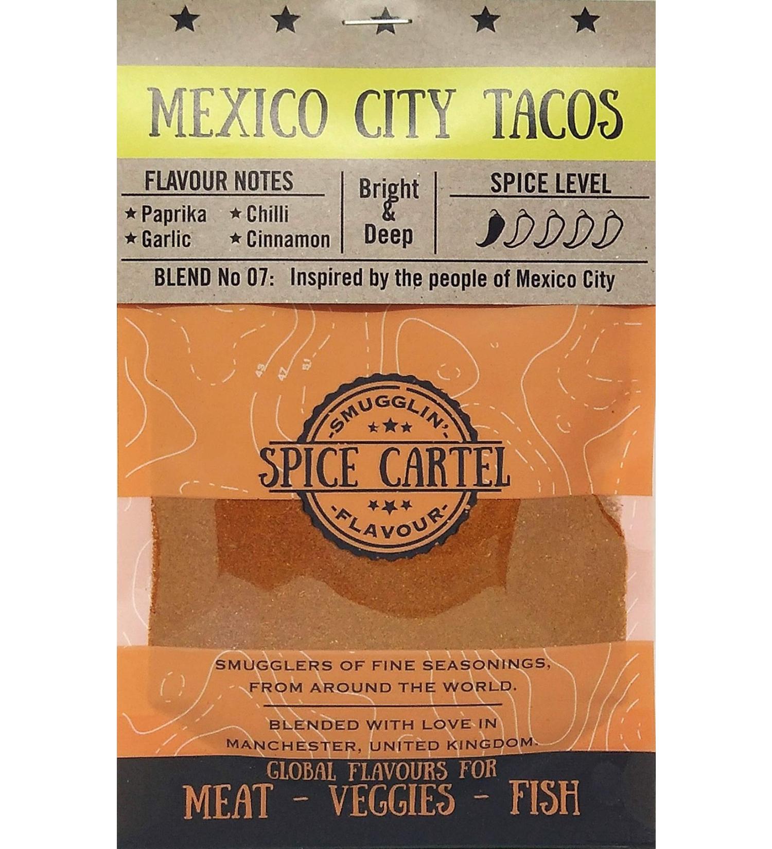 Spice Cartel Mexico City Tacos Seasoning - Handmade in the UK, 35g Resealable Pouch for Tacos & Fajitas - Buy Online on SooperMarket.com