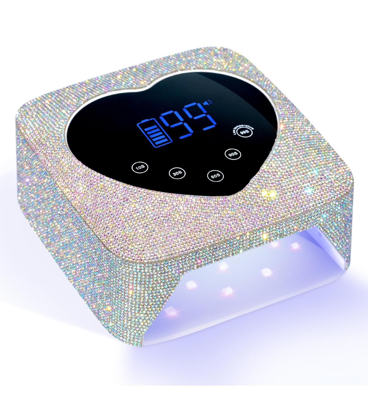 Buy UV LED Nail Lamp 72W - Rechargeable Sparkly Wireless Nail Dryer with 5 Timer Settings | Quick Dry Gel Polish Curing Light for Salon & Home - A-white - Buy Online on SooperMarket.com
