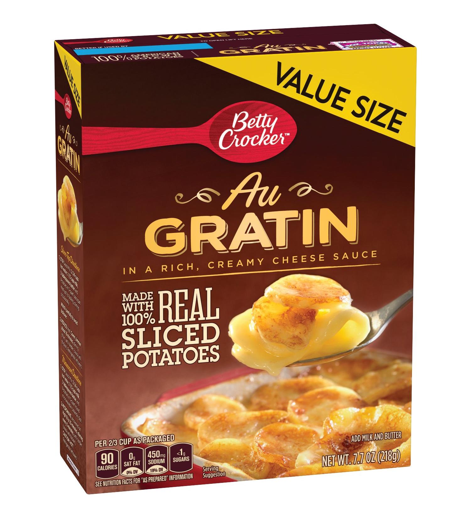 Betty Crocker Au Gratin Potatoes with Real Cheese 7.7 oz - Pack of 6 - Buy Online on SooperMarket.com