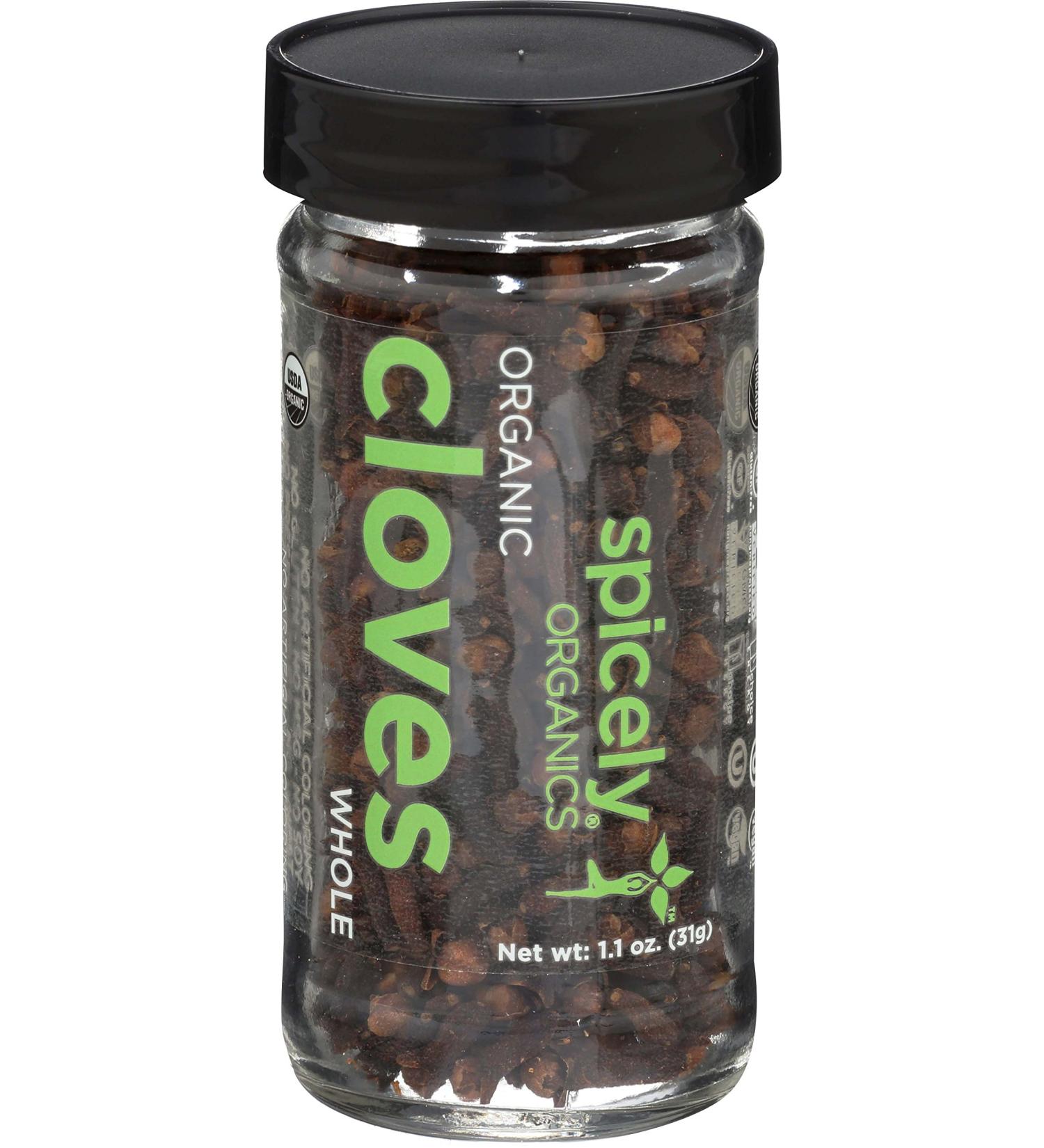 Spicely Organic Whole Cloves - Gluten Free 1.1 oz Jar | Premium Spices - Buy Online on SooperMarket.com