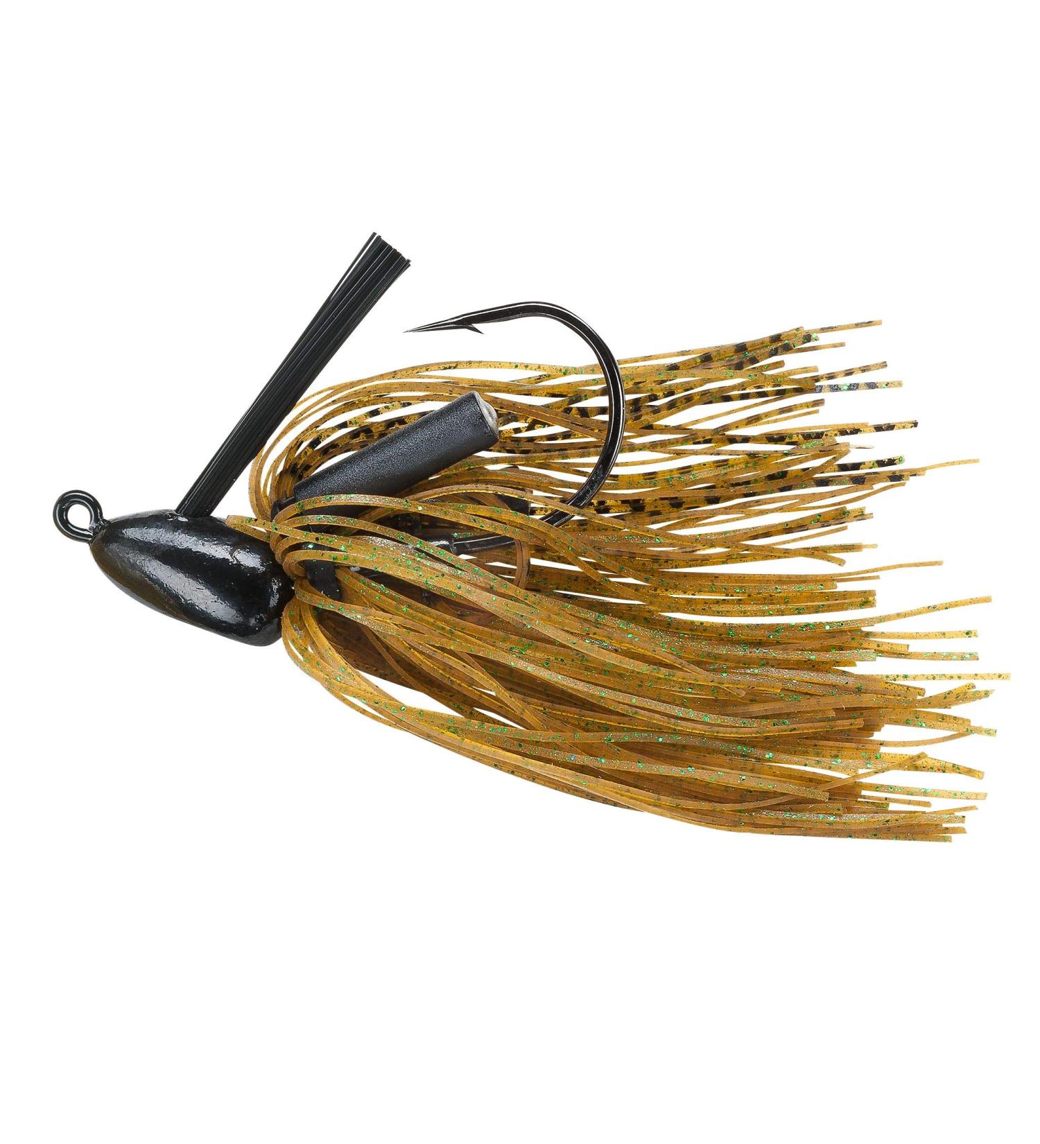 Booyah Boo Jig Bass Fishing Lure with Weed Guard Green Pumpkin Boo Jig (3/8 Oz)