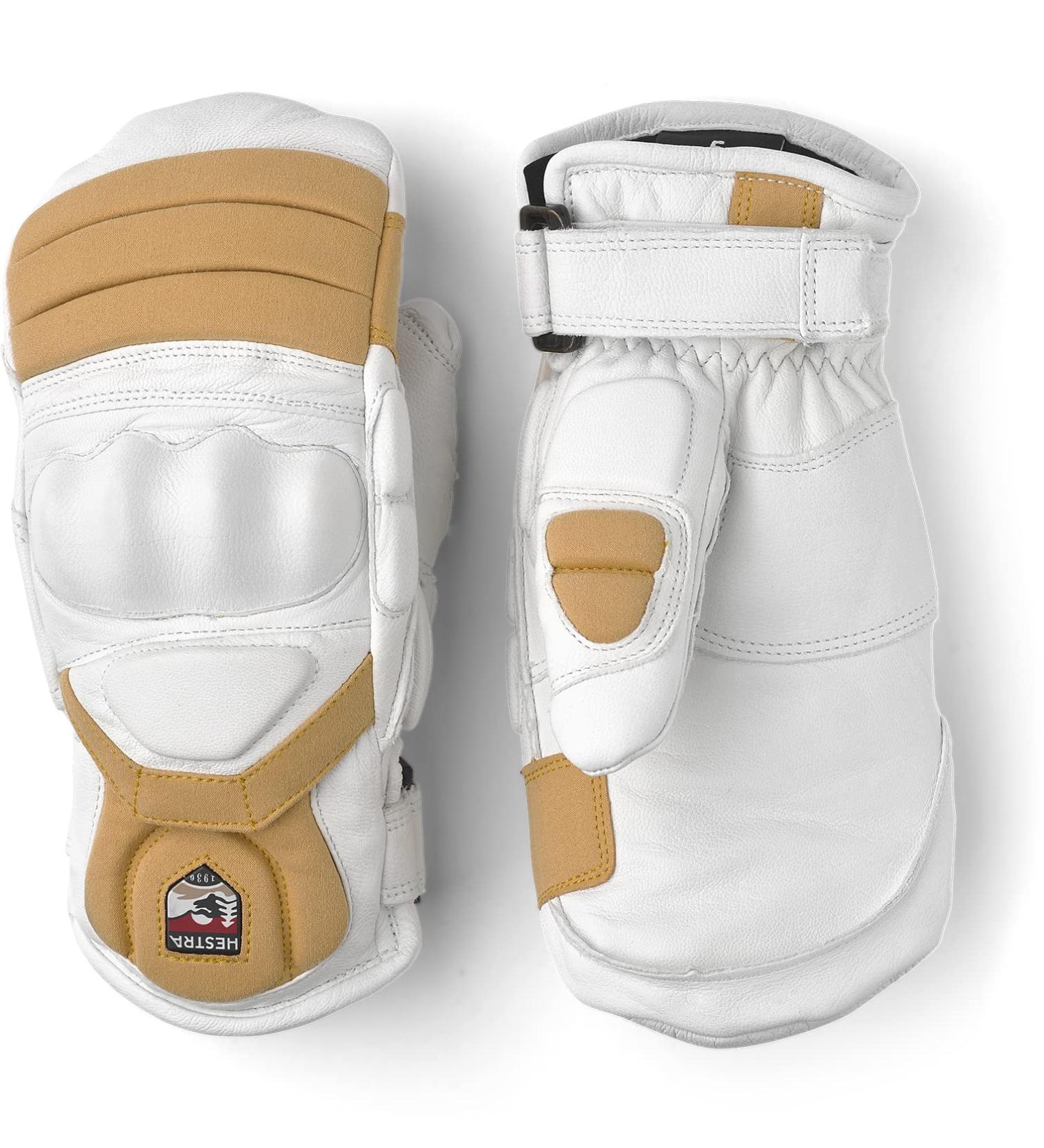 Hestra Impact Racing Junior Leather Mitt | Youth 4-13yrs | Insulated Ski & Snowboard Kids Mittens - White - Buy Online on SooperMarket.com