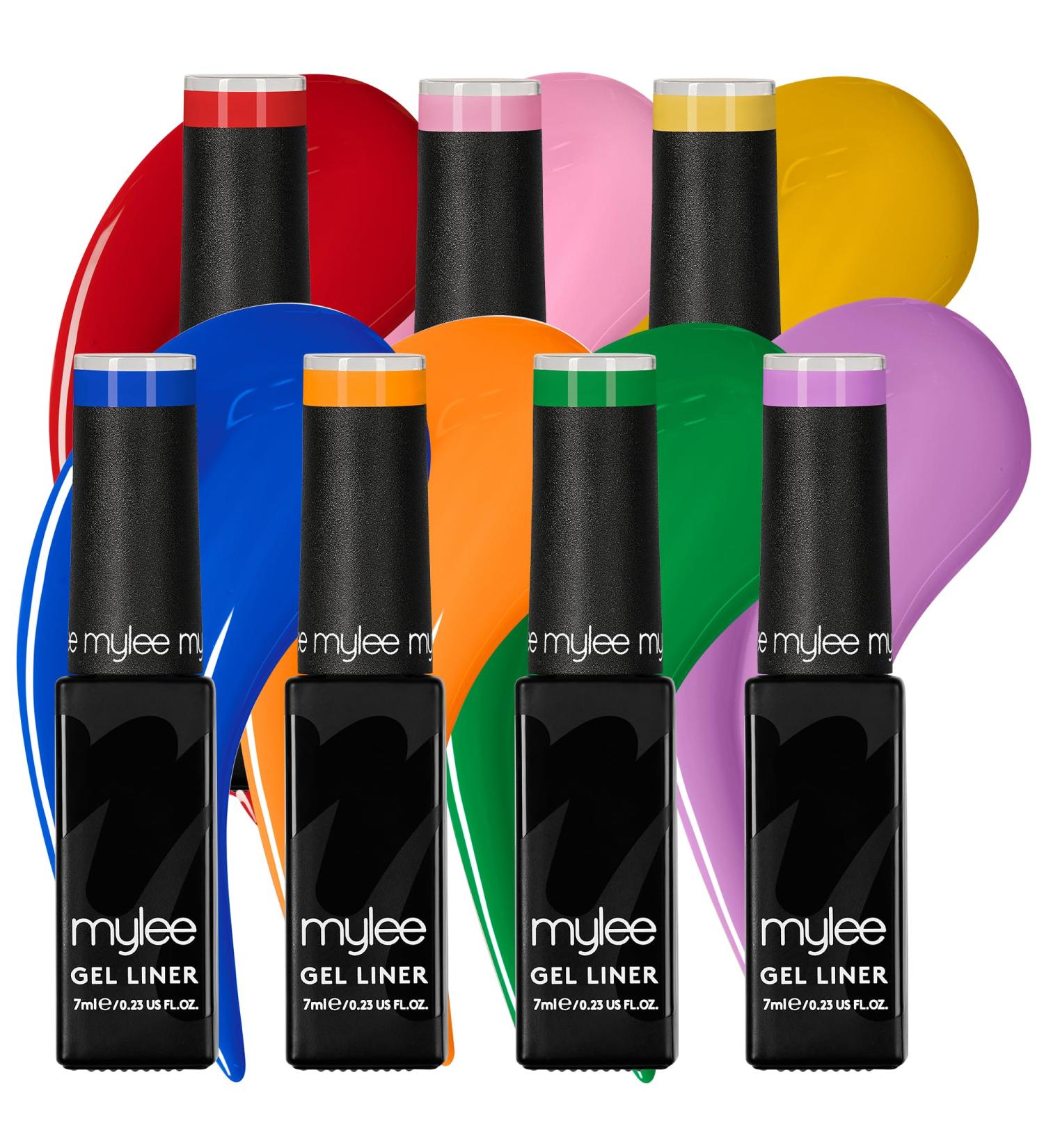Mylee Liner Gel Nail Polish Set 7x7ml Kaleidoscope With Built-In Nail Art Brush - UV/LED Soak-Off Nail Art Manicure Pedicure for Professional Salon & Home Use - Long Lasting & Easy to Apply - Buy Online on SooperMarket.com