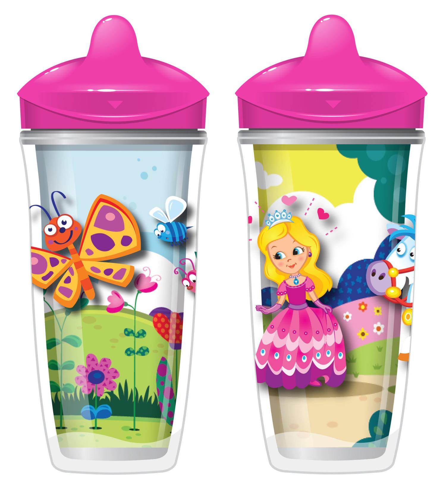 Playtex Sipsters Stage 3 Insulated Spout Sippy Cups 9oz - 2 Pack | Spill-Proof, Leak-Proof, Break-Proof (Color May Vary) - Buy Online on SooperMarket.com
