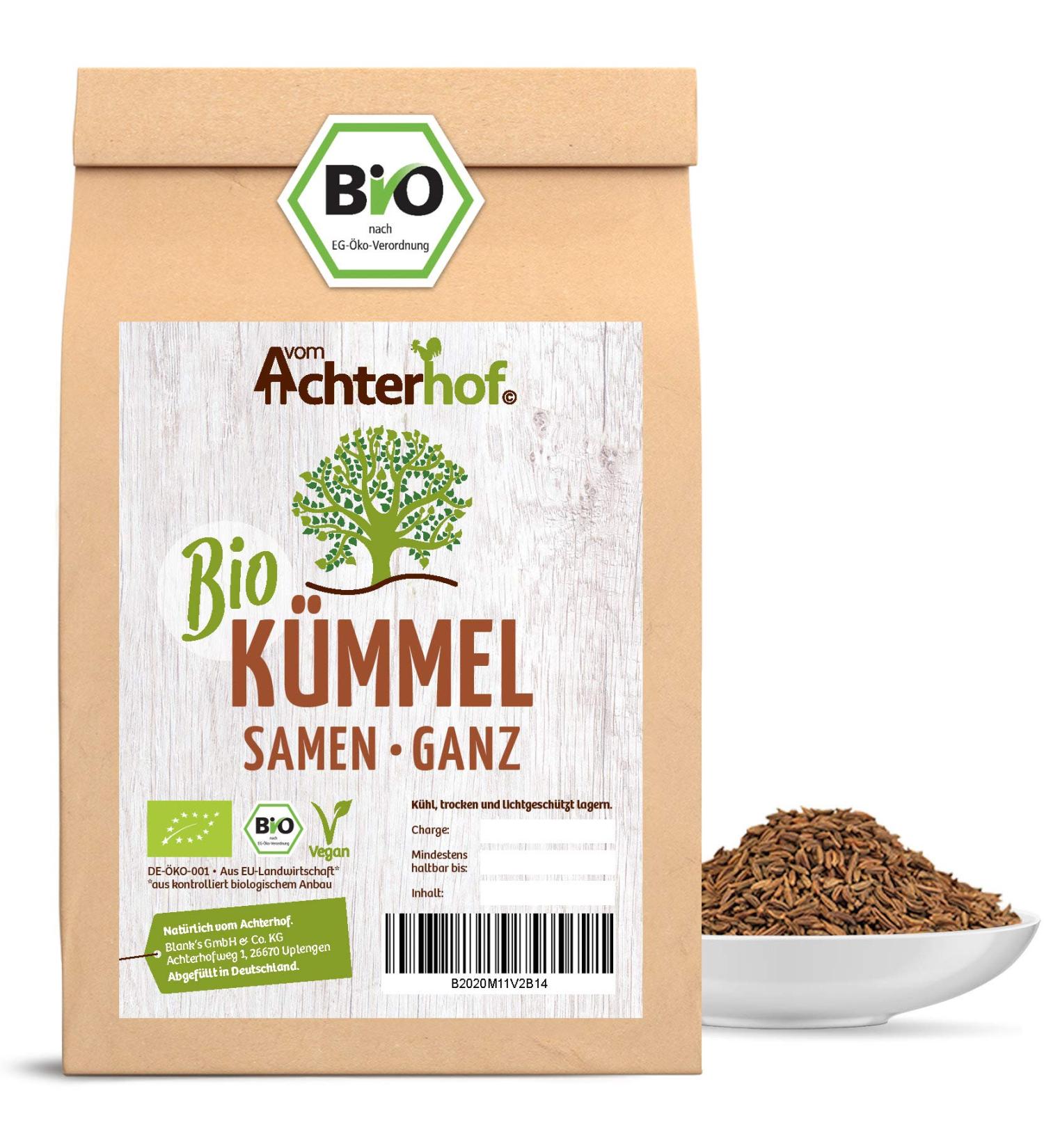 Buy Organic Caraway Seeds (250g) - Pure Caraway Tea & Whole Spices - Achterhof - Buy Online on SooperMarket.com