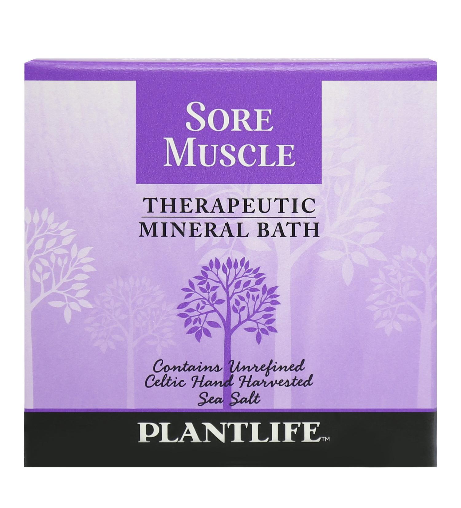 Plantlife Sore Muscle Therapy Bath Salts - Natural Aromatherapy for Relaxation - 3 oz - Buy Online on SooperMarket.com