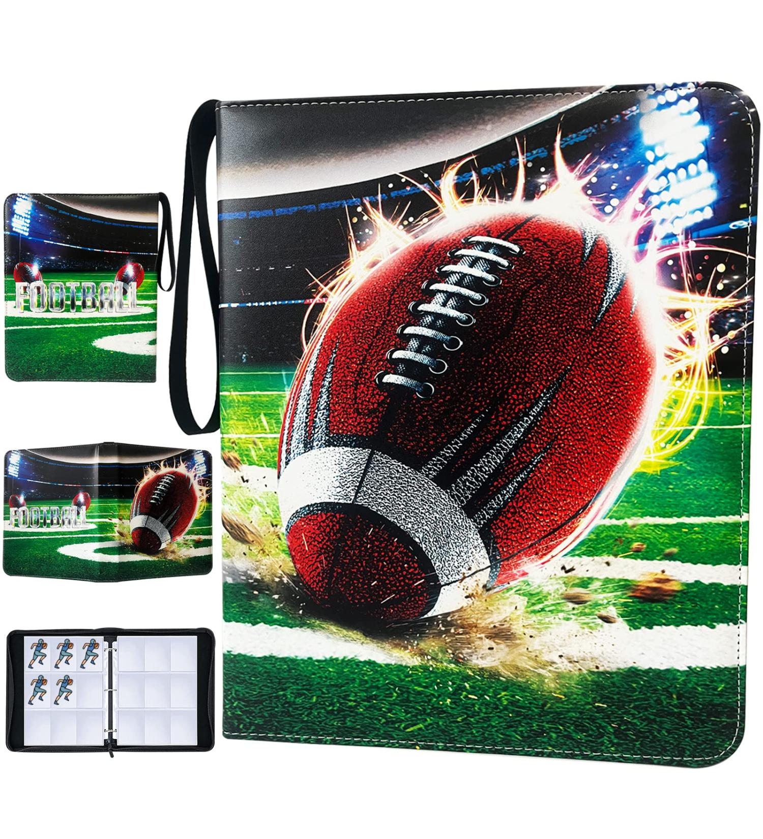 900 Pocket Football Cards Binder | Trading Card Holder Album with 50 Sleeves for Sports & Football Cards - Buy Online on SooperMarket.com