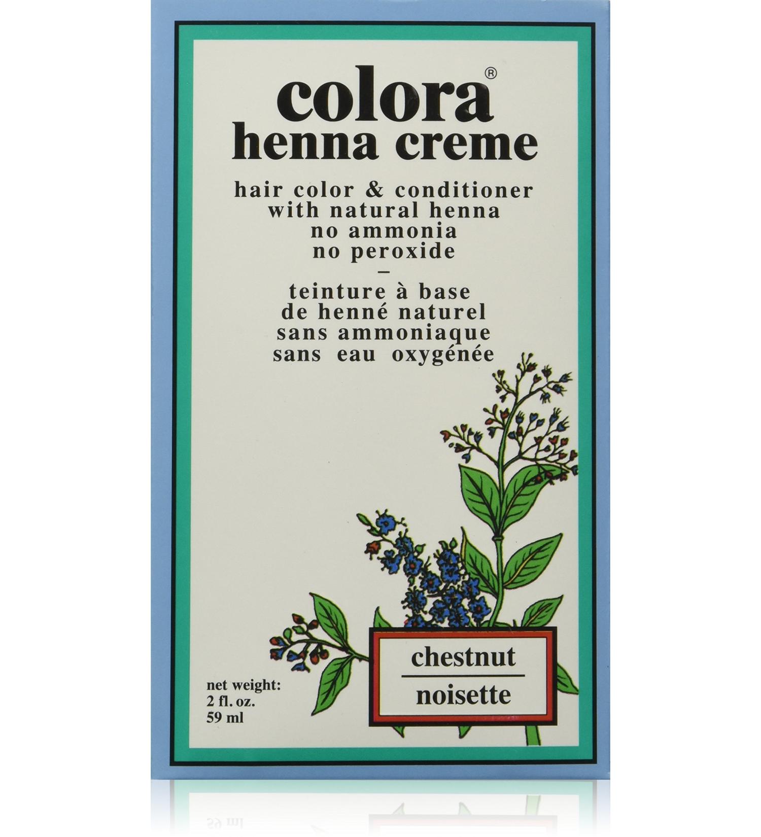 Colora Henna Creme - Chestnut - Natural Hair Color & Conditioner | 2 Ounce - International Shipping Available - Buy Online on SooperMarket.com