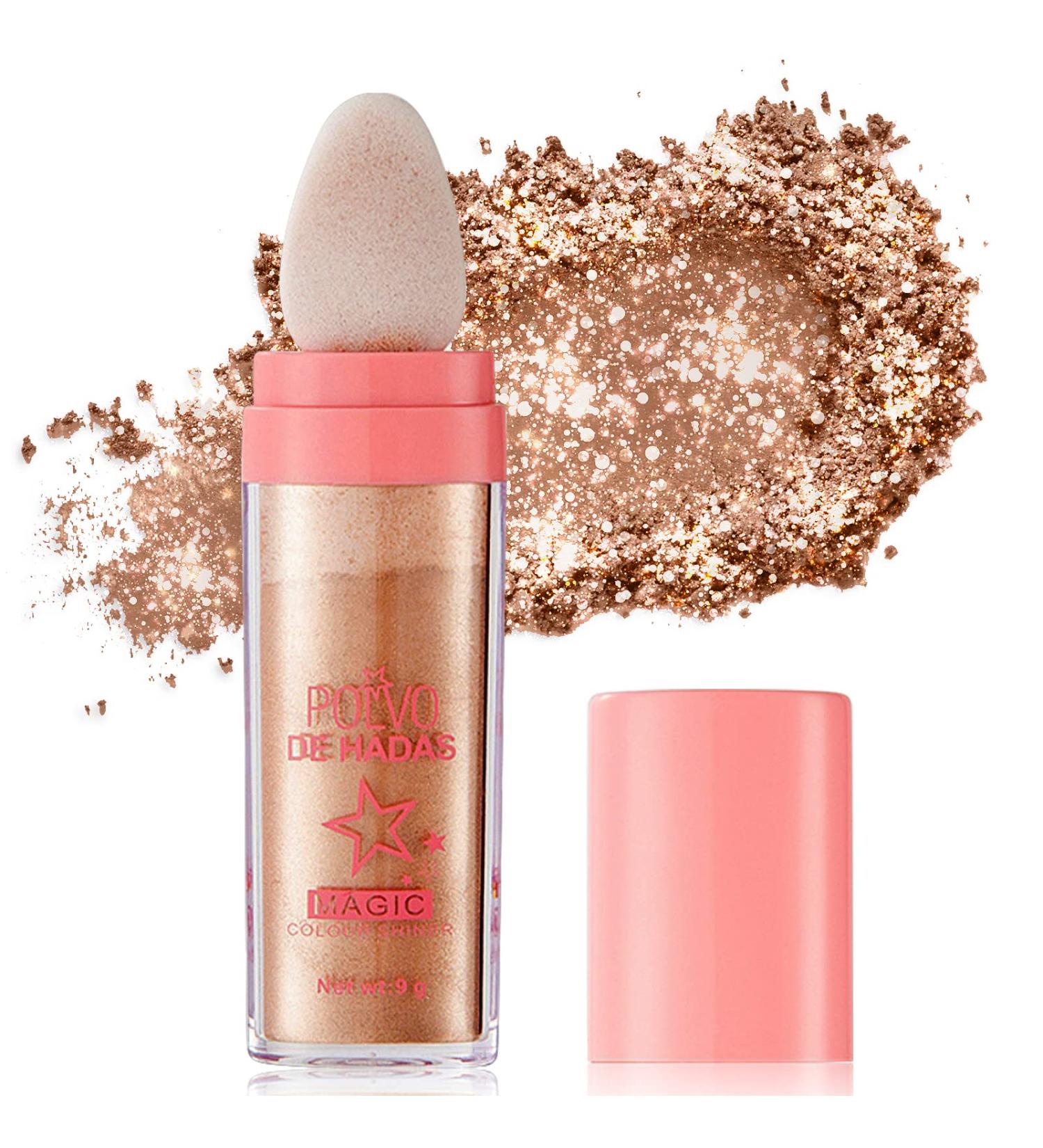 Ofanyia Highlighter Powder Stick - Sparkling Gold Glow for Face Eyes Lips & Body - 9g Patting Powder for Radiant Makeup - Buy Online on SooperMarket.com
