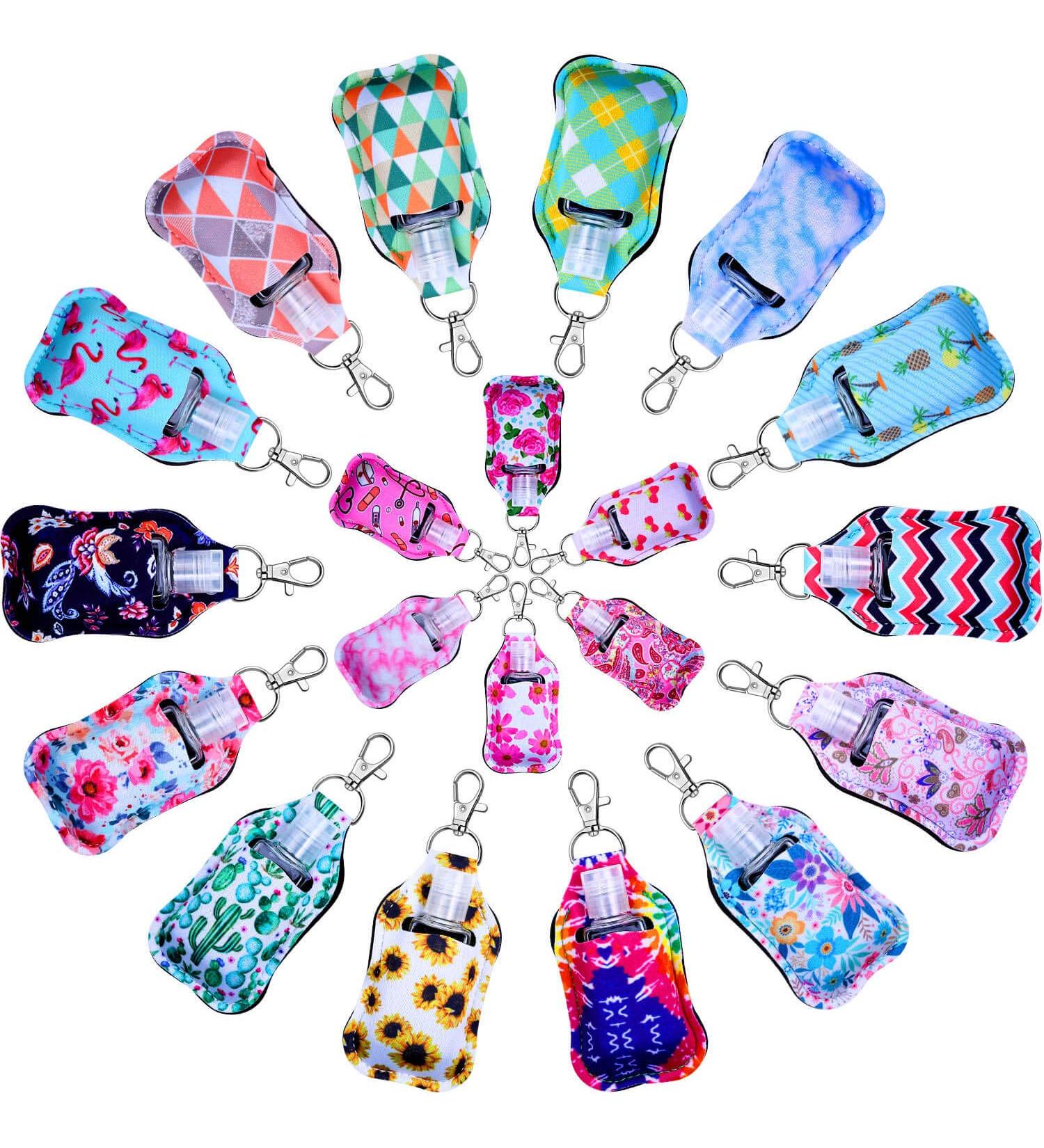 Shynek Hand Sanitizer Holders Set - 40pcs Empty Travel Bottles with Keychain Carriers - Buy Online on SooperMarket.com