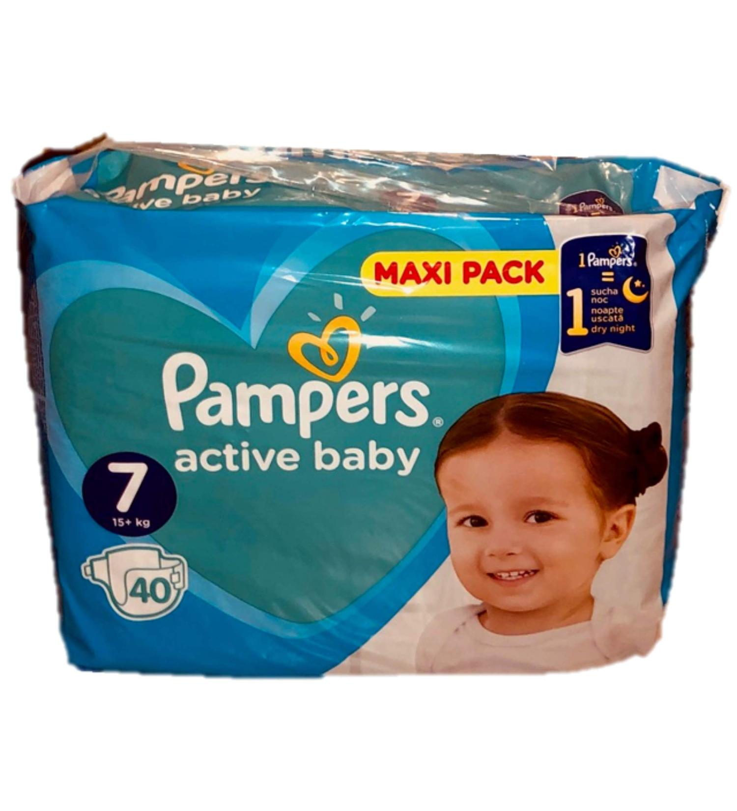 Buy Pampers ACTIVE BABY Size 7 Diapers (15+ kg) - International Shipping Available - Buy Online on SooperMarket.com