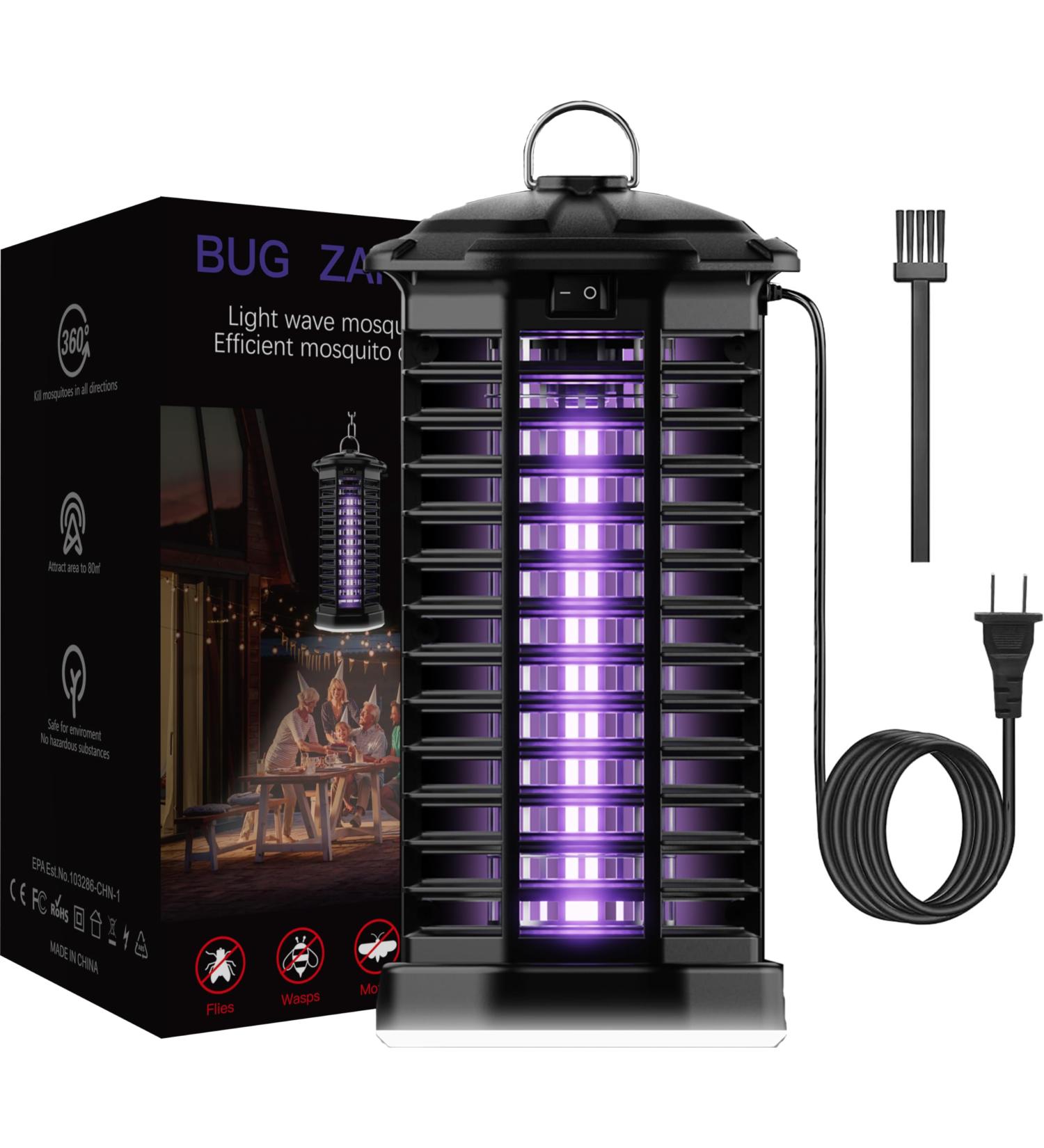 Electric Bug Zapper with LED Light LUUGUYI 4200V Mosquito Zapper Killer Electric Insect Fly Zapper Mosquito Trap No Odor & Chemicals Mosquito Lamp Bulb for Indoor & Outdoor - Buy Online on SooperMarket.com