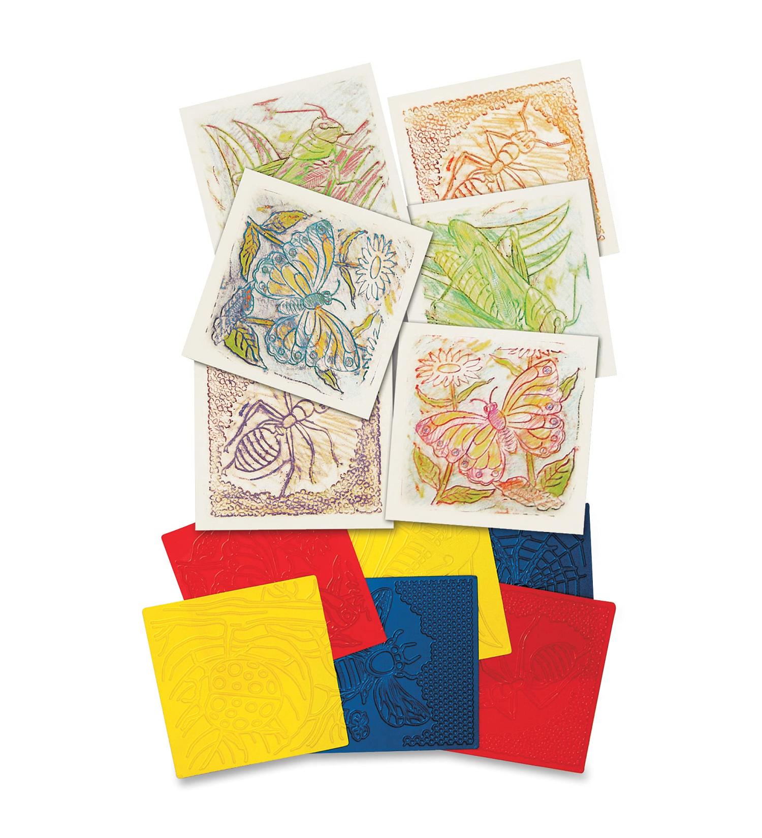 Roylco R-5843 Bugs Rubbing Plates 0.25 Height 10.5 Wide 8 Length (6 per Package)