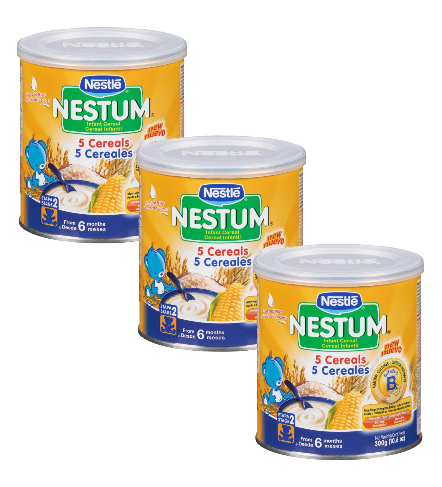 Nestle Nestum Infant Cereal 10.6 oz Can (Pack of 3) - Nutritious Baby Food Combo - Buy Online on SooperMarket.com