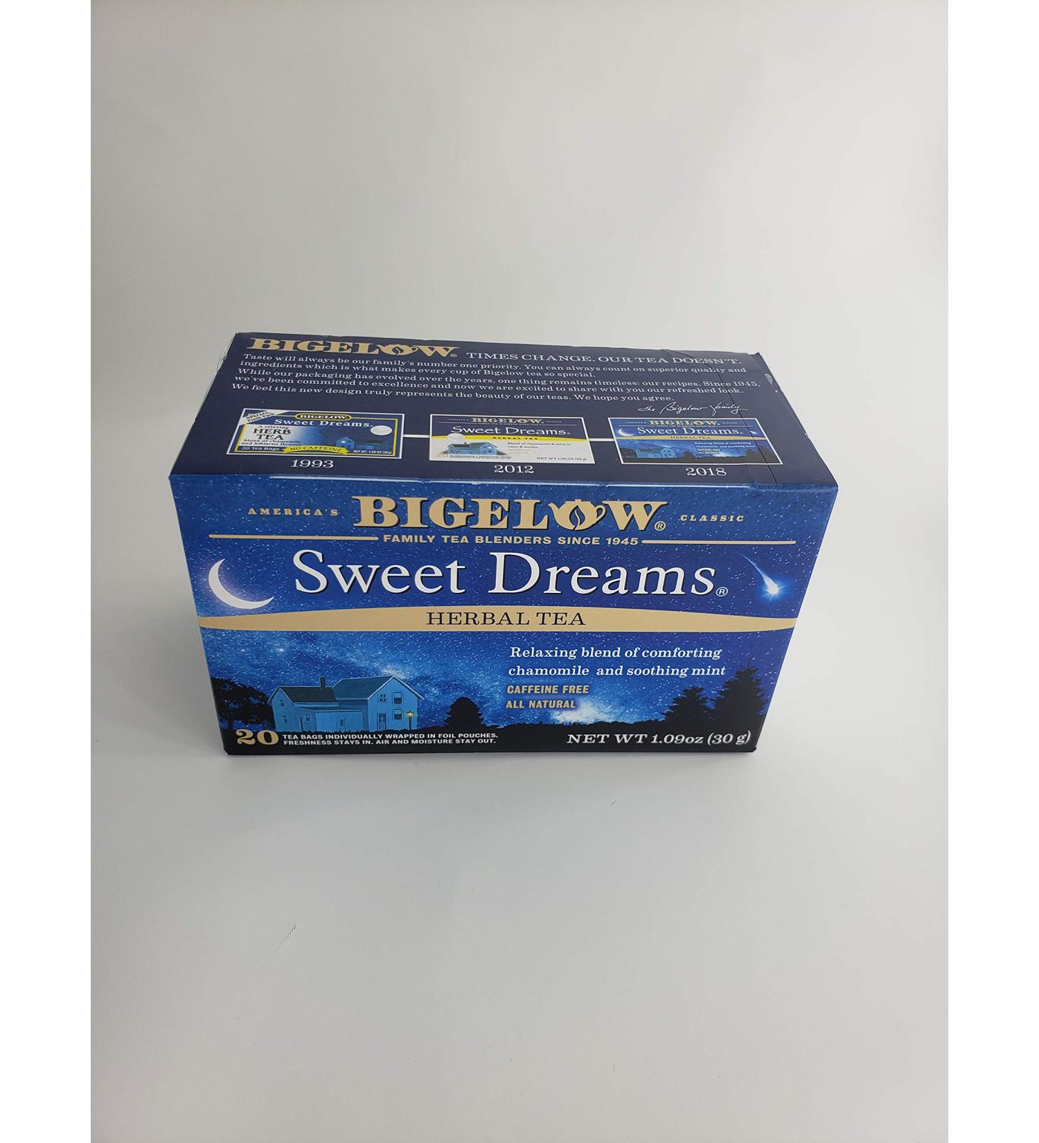 Bigelow Sweet Dreams Herbal Tea - Caffeine-Free, 20 Tea Bags (1.09 oz) - Sleep Aid - Buy Online on SooperMarket.com
