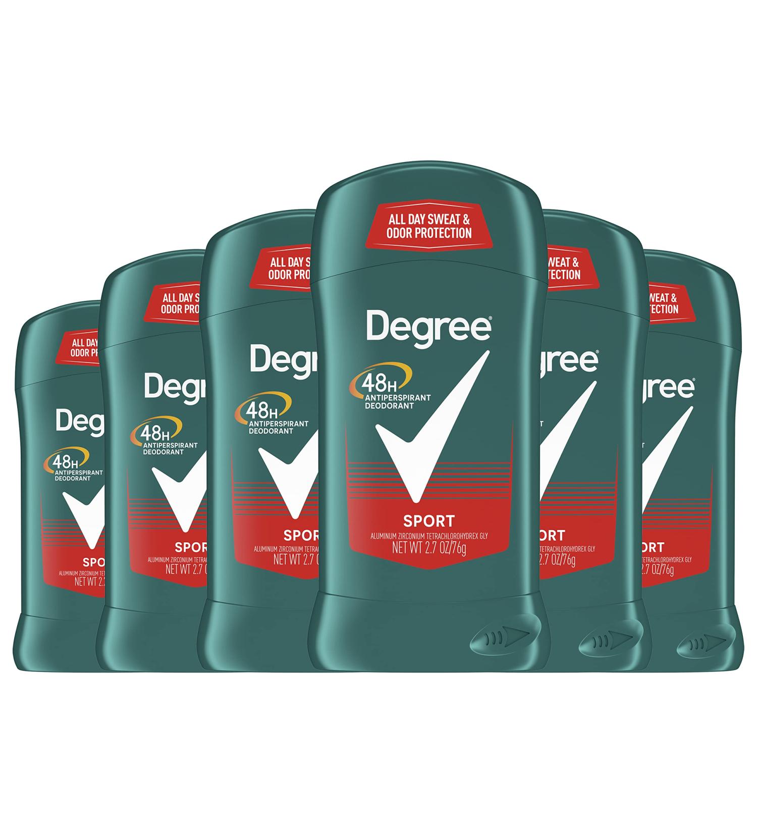 Degree Men Sport Antiperspirant Deodorant 2.7 oz - Pack of 6 | 48-Hour Sweat and Odor Protection - Buy Online on SooperMarket.com