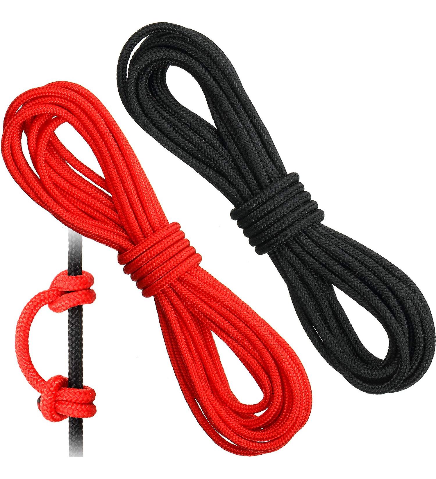 2 Pieces Archery D Loop Rope Set - 10 Feet, Bowstring Serving Thread, Release Material - Black and Red - Buy Online on SooperMarket.com