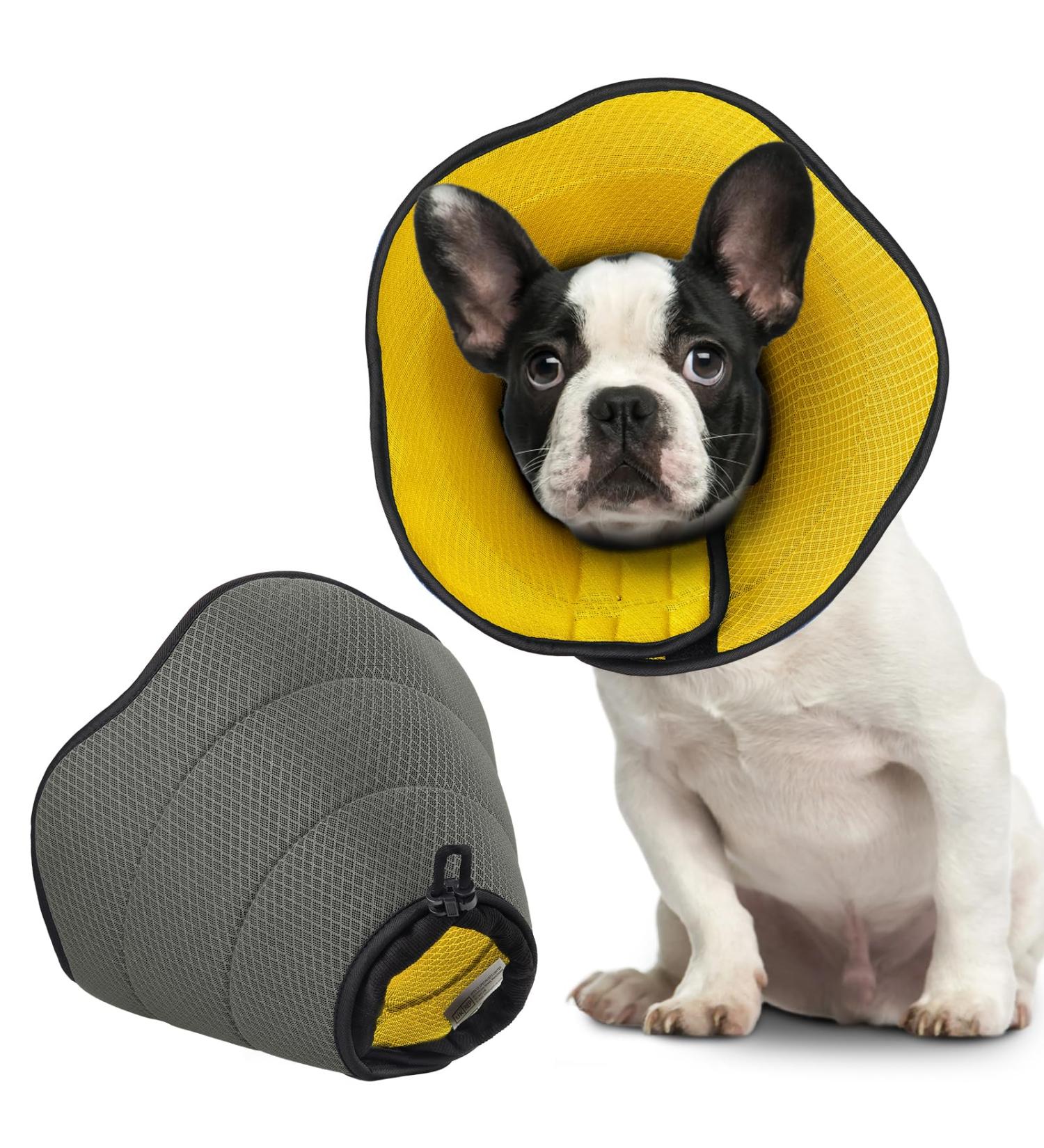 BONTHEE Soft Dog Cone Alternative After Surgery Dog Cone Collar for Small Dogs Adjustable Dog Recovery Collars for Pet Lightweight E-Collars for Dogs Elizabethan Collar for Dogs Stop Licking(XL) S Yellow - Buy Online on SooperMarket.com