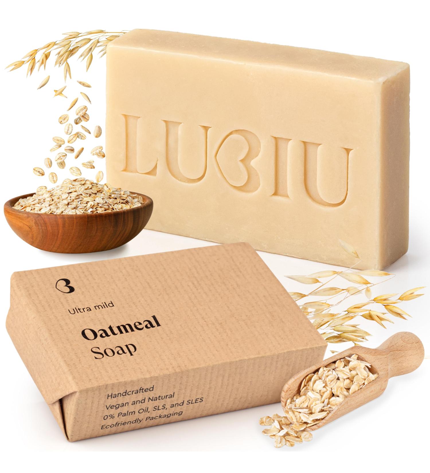 Buy Lubiu Hafers Soap - 100g Natural Organic Oat Soap for Sensitive Skin | Child & Adult Hand/Body Soap - Buy Online on SooperMarket.com