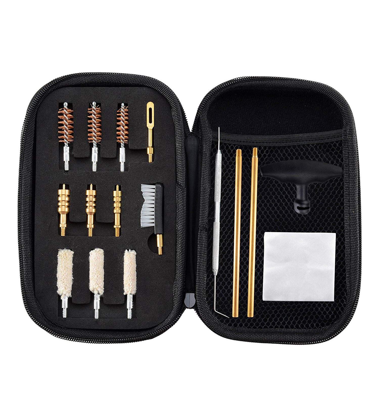 BOOSTEADY Pistol Cleaning Kit - Complete Weapon & Gun Cleaning Kit for .357 .38 9mm .40 .45 Caliber - Efficient Brush & Cotton Mops - Buy Online on SooperMarket.com