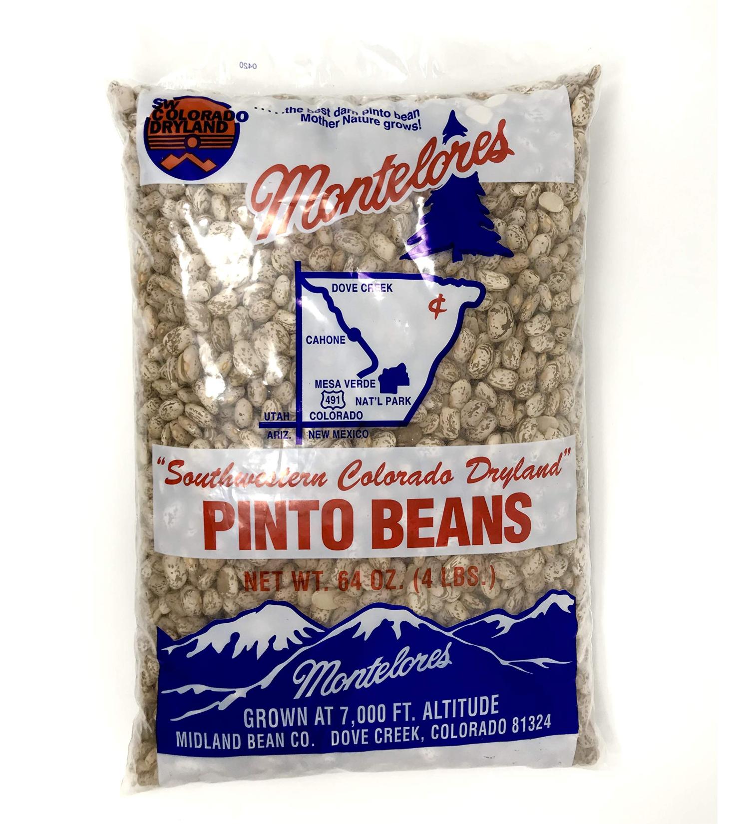 Montelores Southwestern Dove Creek Dryland Pinto Beans - 4lb Poly Bag - Buy Online on SooperMarket.com
