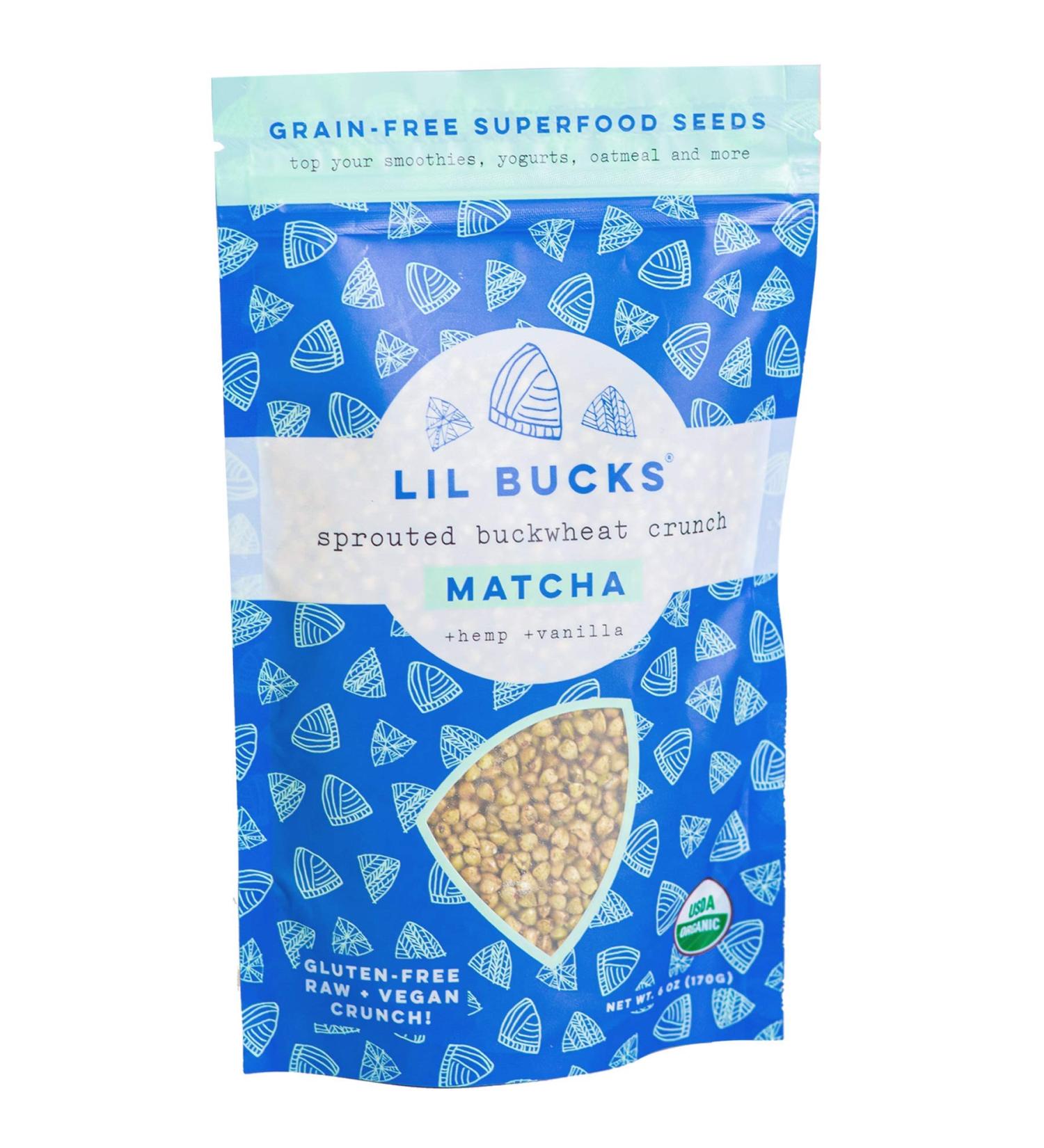 Organic Raw Sprouted Buckwheat Granola with Matcha - 6oz Pack - Buy Online on SooperMarket.com