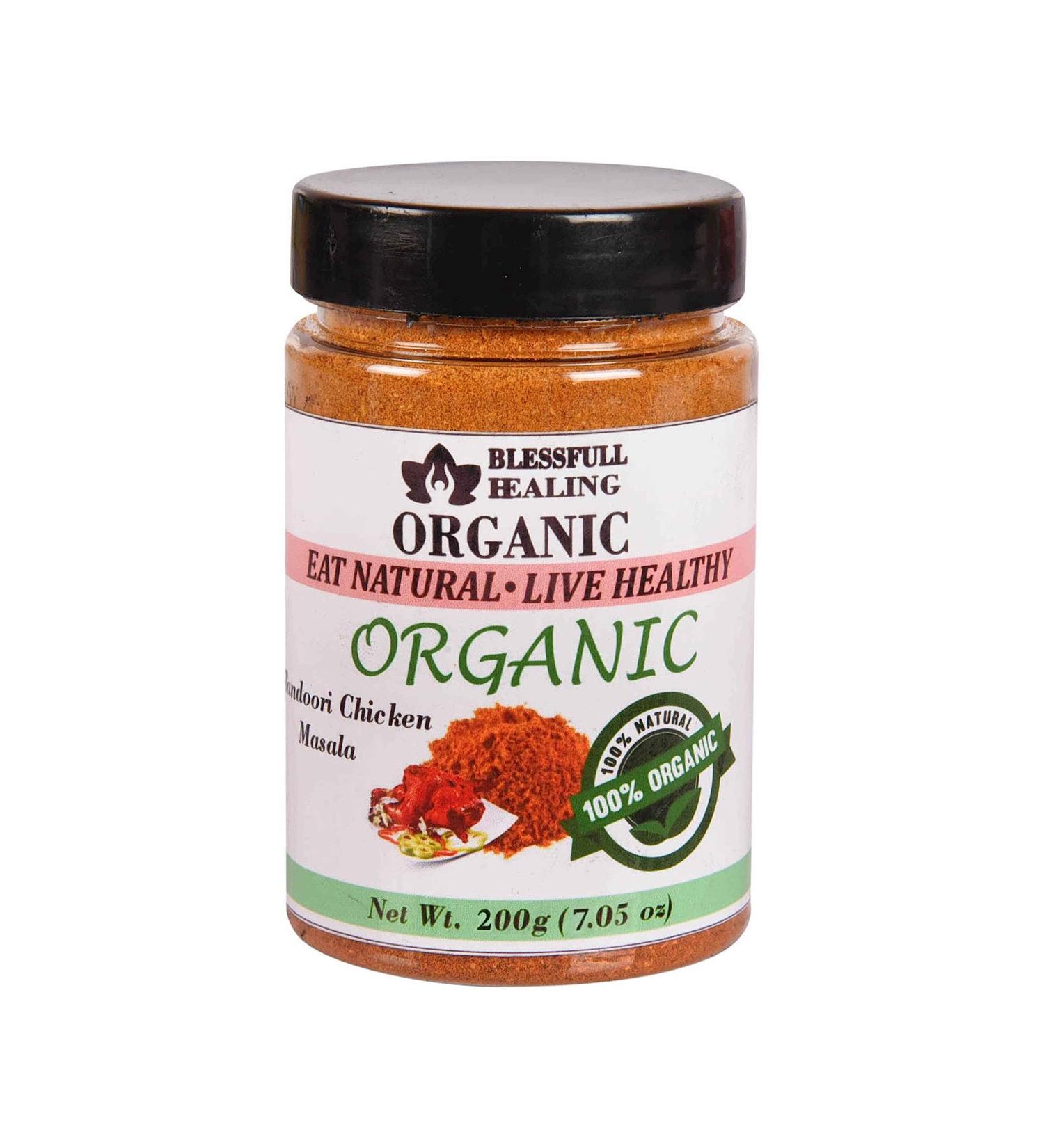Blessfull Healing Organic Tandoori Chicken Masala 200 Gram Airtight Container (Packing May Vary) 200 Gram 7.05 oz - Buy Online on SooperMarket.com