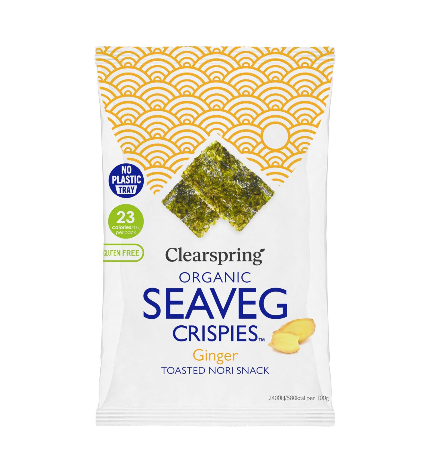 Clearspring Organic Seaveg Crispies (1 Ginger) Ginger 1 g (Pack of 1) - Buy Online on SooperMarket.com