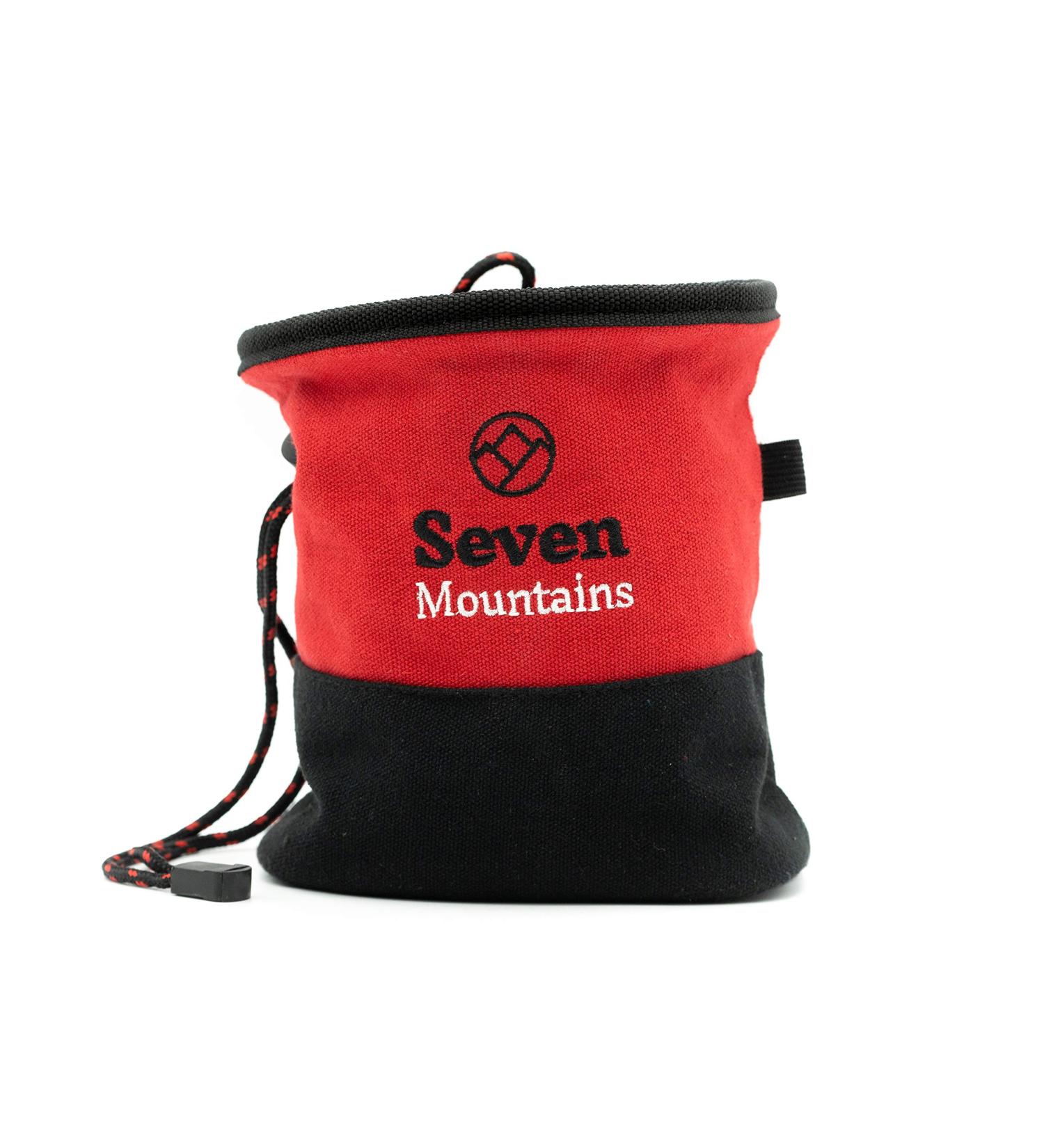 Shop Seven Mountains Boulder Accessories - Black & Red Chalk Bag Set with Bamboo Brush & Chalkball for Ultimate Climbing Safety - Buy Online on SooperMarket.com