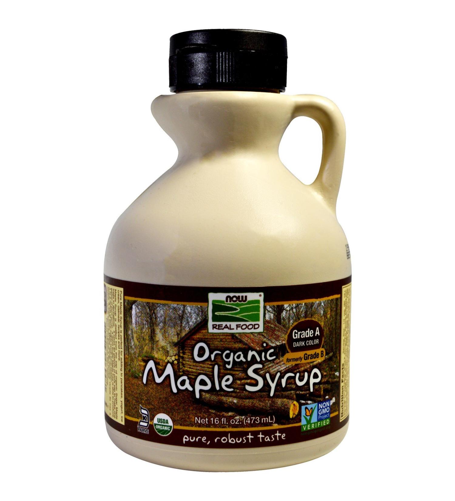 Now Foods Maple Syrup Grade A Dark Color 473ml - Buy Online on SooperMarket.com