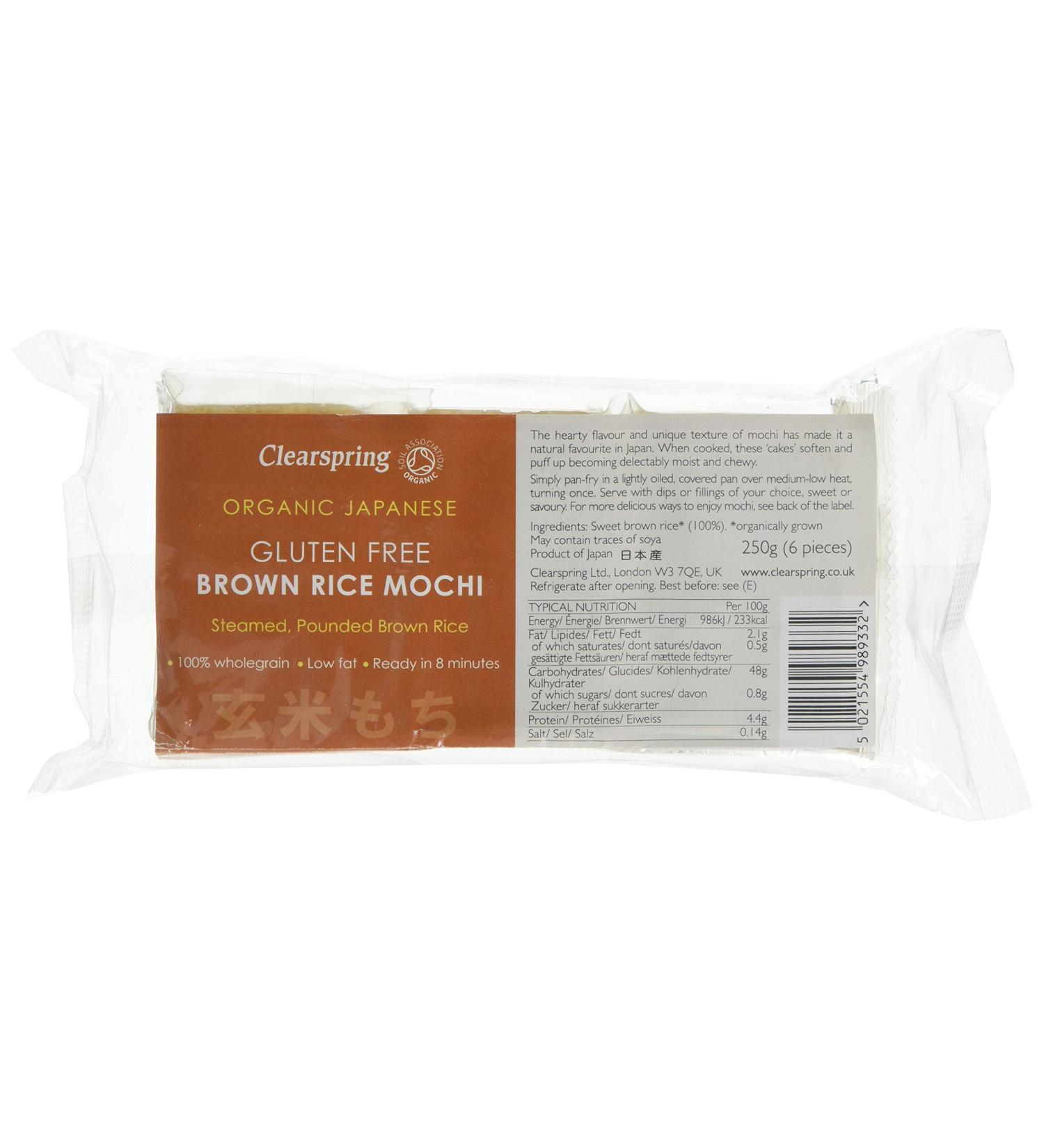 Clearspring Organic Japanese Brown Rice Mochi - Gluten-Free, Vegan, and Authentic Japanese Delicacy - Buy Online on SooperMarket.com