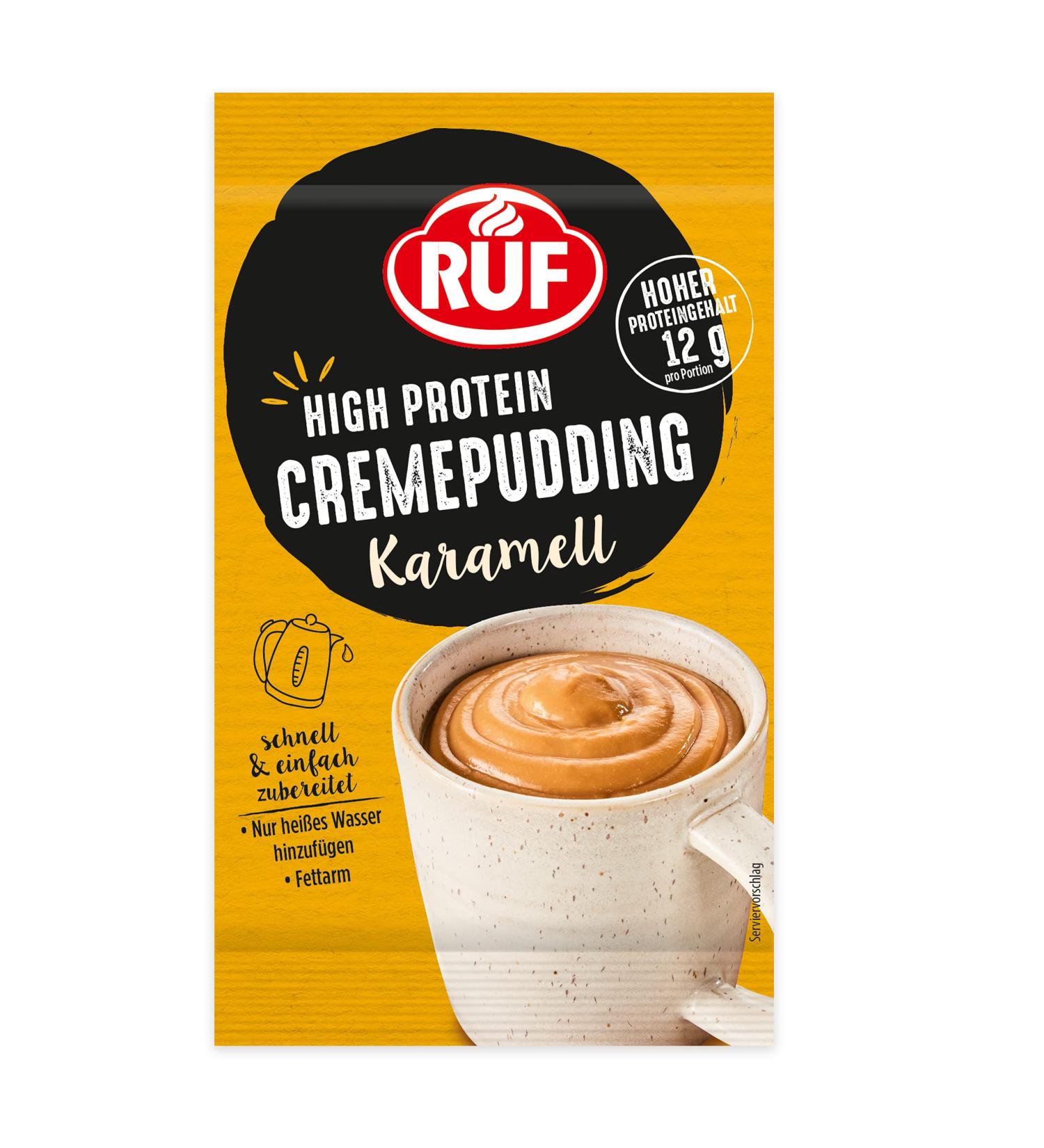 Ruf High Protein Caramel Pudding - 13g Protein Gluten-Free No Cook - 59g Cup - Buy Online on SooperMarket.com