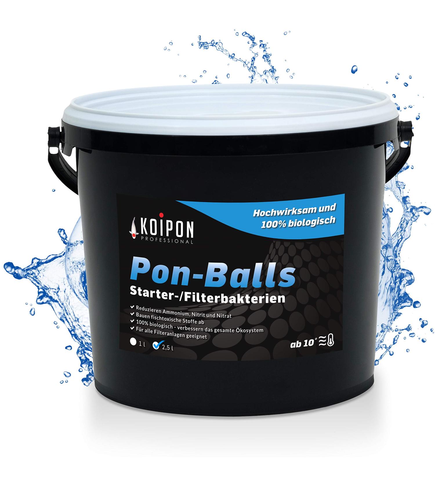 Koipon Pon Balls 2.5L - Nitrifying Bacteria & Microorganisms for Pond Maintenance | Fish Pond & Garden Pond Starter | Filter Bacteria Gel Balls - Buy Online on SooperMarket.com