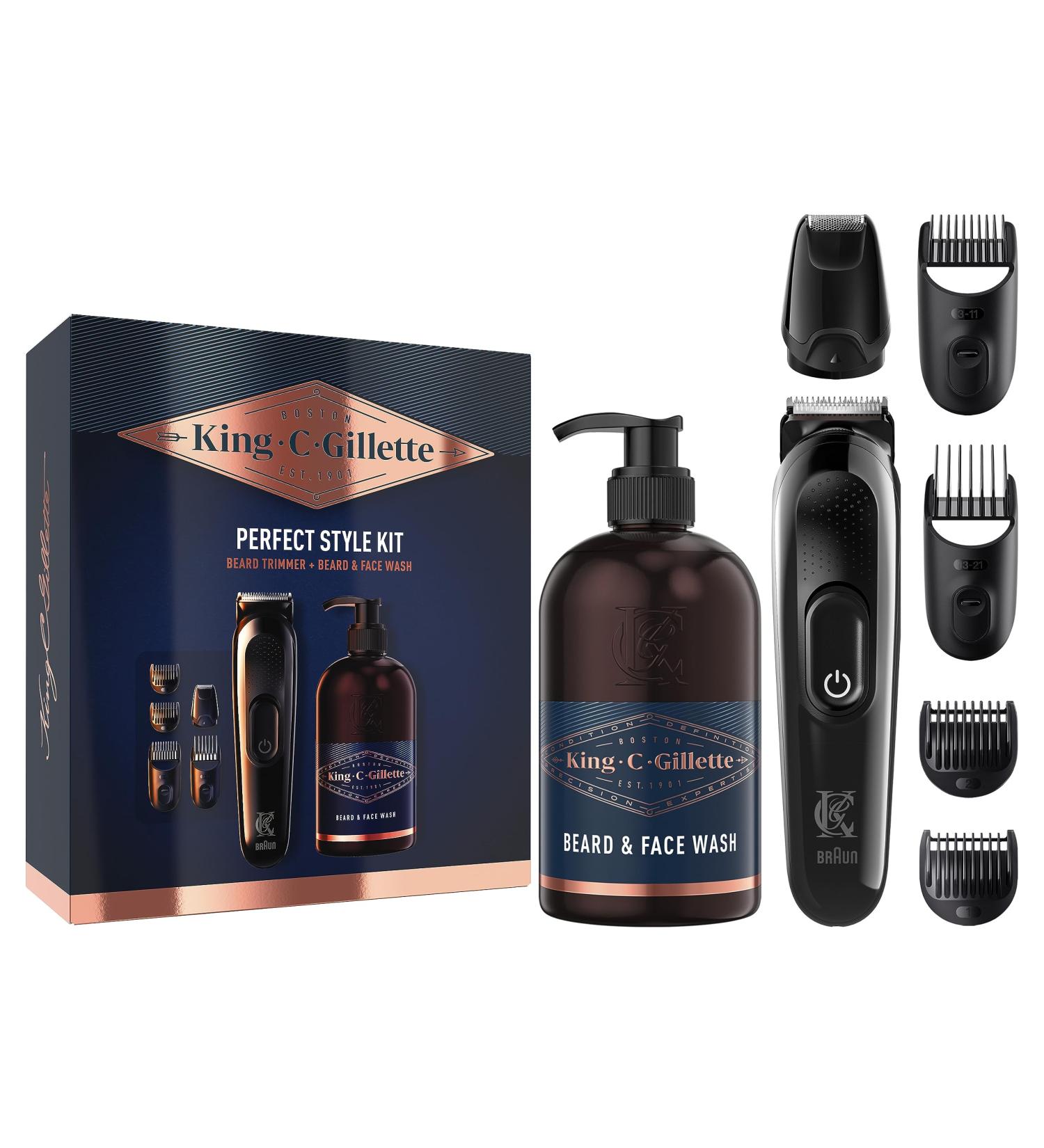 King C. Gillette Men's Beard Kit Gift Set - Trimmer and Face Wash - Buy Online on SooperMarket.com